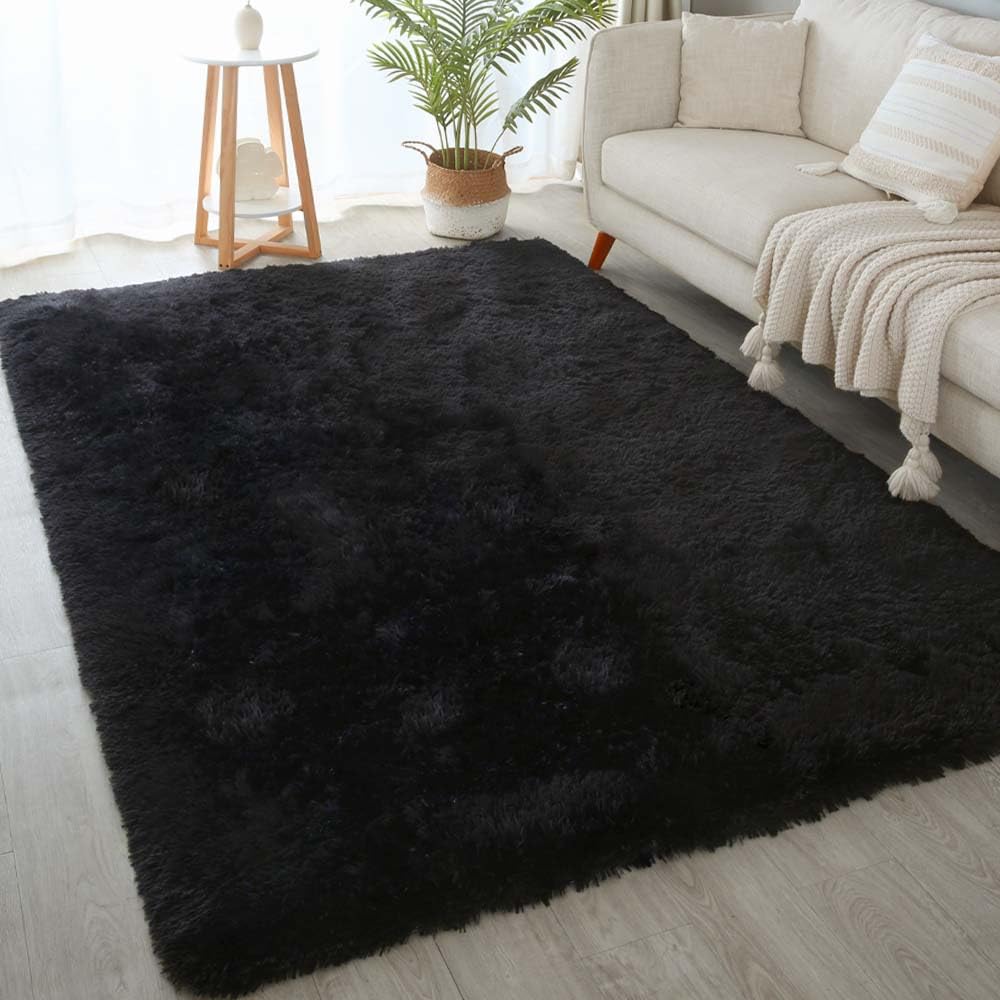 Pink Fluffy 4x6 Area Rugs for Bedroom Girls, Plush Washable Carpet | Area Rug for Kids Room, Nursery, Dorm Room, Non Slip Shaggy Floor Carpet