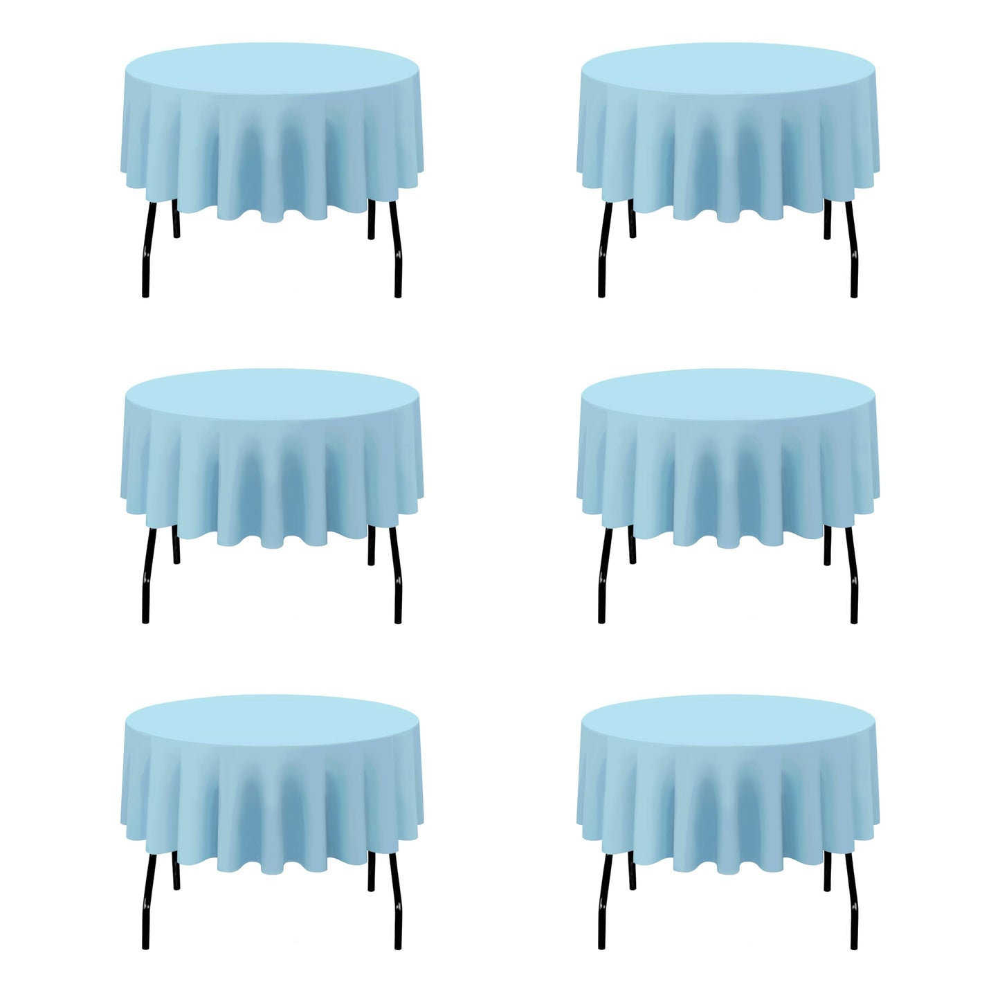 BRILLMAX 4 Pack Ivory Round Tablecloths 108 Inch for 48" Tables | 150 GSM Polyester Fabric, Floor Length Drop, Water, Stain & Wrinkle Resistant Cloth Cover for Wedding Reception Banquet Party