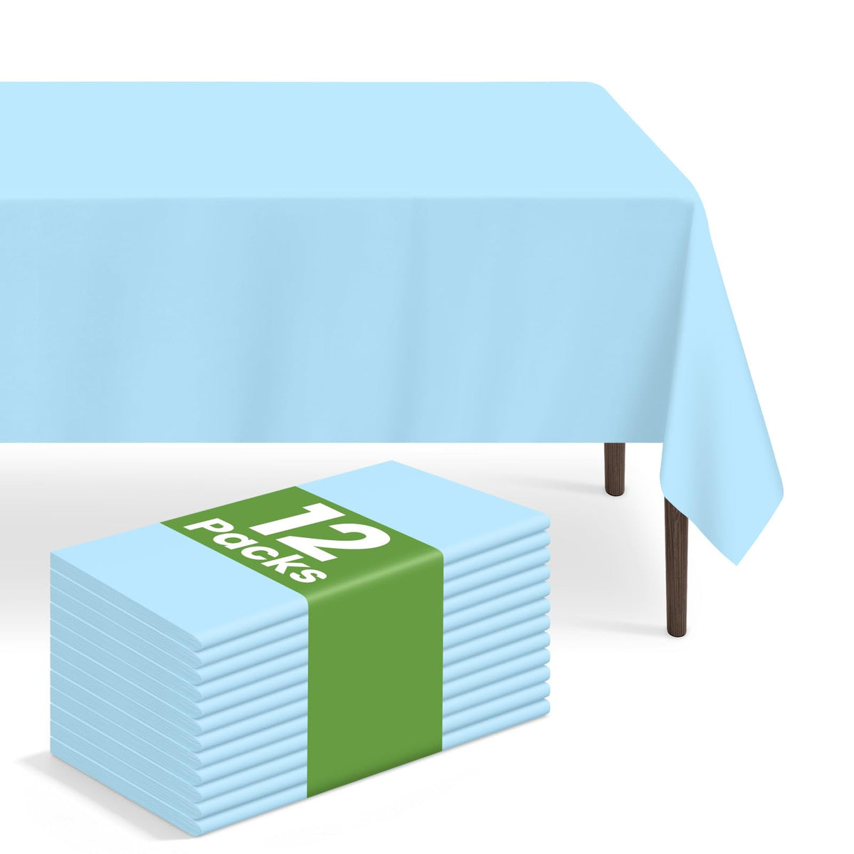 6 Pack Blue and White Checkered Tablecloth, Blue Plastic Table Cloths for Parties Disposable, 54 x 108 inch Waterproof Blue Gingham Camping Tablecloth for Birthday, Party, Picnic