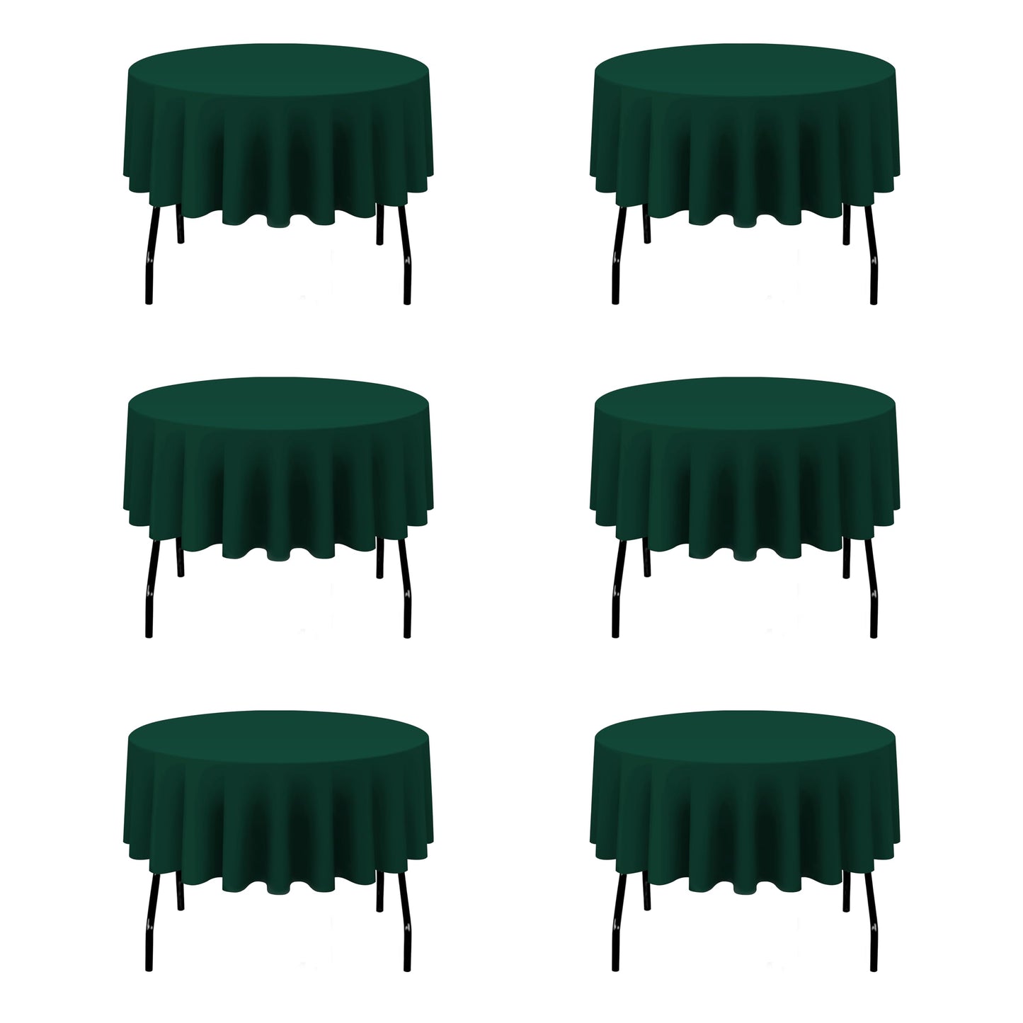 BRILLMAX 4 Pack Ivory Round Tablecloths 108 Inch for 48" Tables | 150 GSM Polyester Fabric, Floor Length Drop, Water, Stain & Wrinkle Resistant Cloth Cover for Wedding Reception Banquet Party