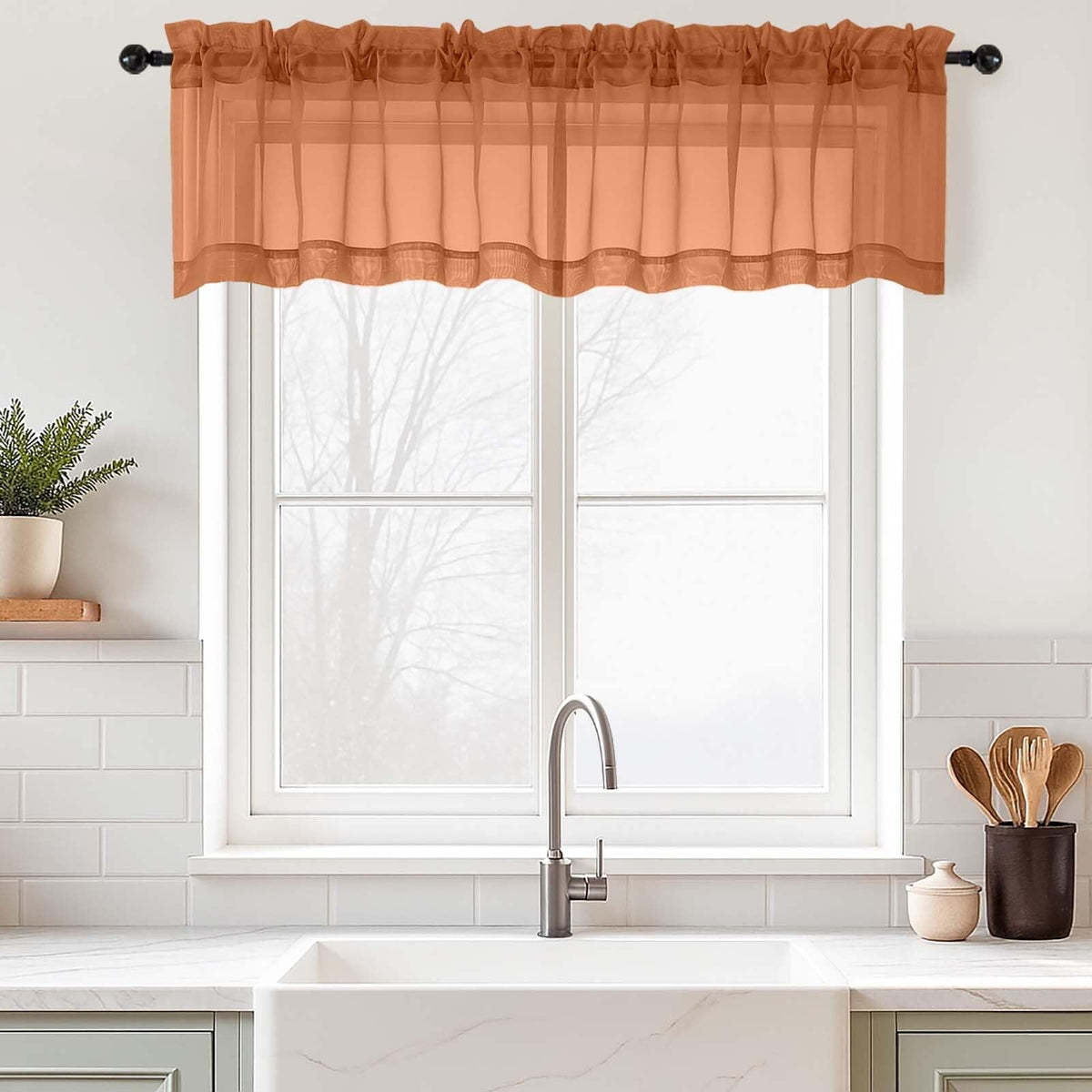 Purple Window Sheer Curtains 54 inch Length, Soft Airy Light Filtering Sheer Curtain 2 Panels Set, Dual Rod Pocket Gauze Purple Drapes for Living Room Bedroom, 2x42Wx54L Inches