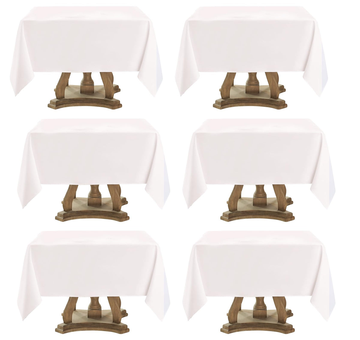 1 Pack White Rectangle Tablecloths 60x84 Inch for 4ft Tables | Washable Decorative Linen Polyester Table Cover for Dining Tables, Banquets Buffets Parties and Weddings