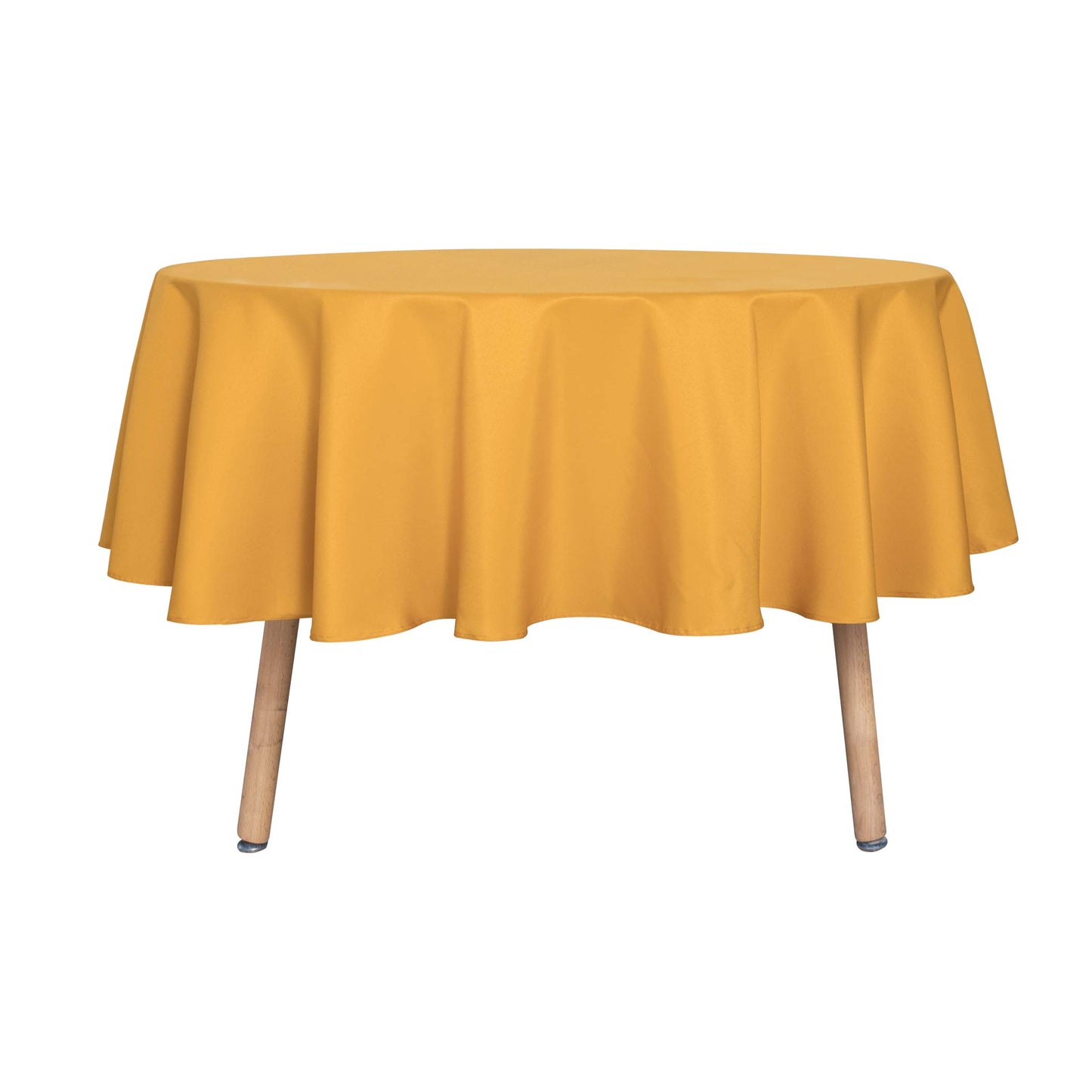 sancua White Round Tablecloth 60 Inch Diameter for 20-48 Inch Tables | Water Resistant Spill Proof, Washable Polyester Cloth Decorative Fabric Cover, For Dining, Buffet Parties and Camping