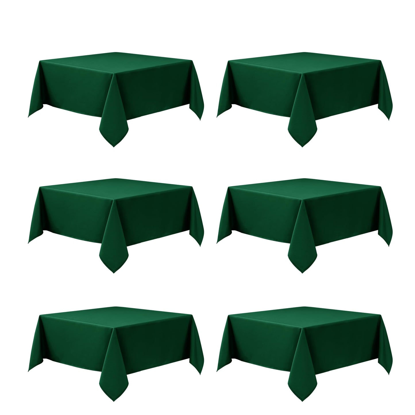 10-Pack White Tablecloths for Rectangle Tables, 60 x 102 Inches | Stain-Resistant Polyester Fabric for 6 Foot Tables - Washable Table Covers for Weddings, Banquets, Birthday, Parties, Events