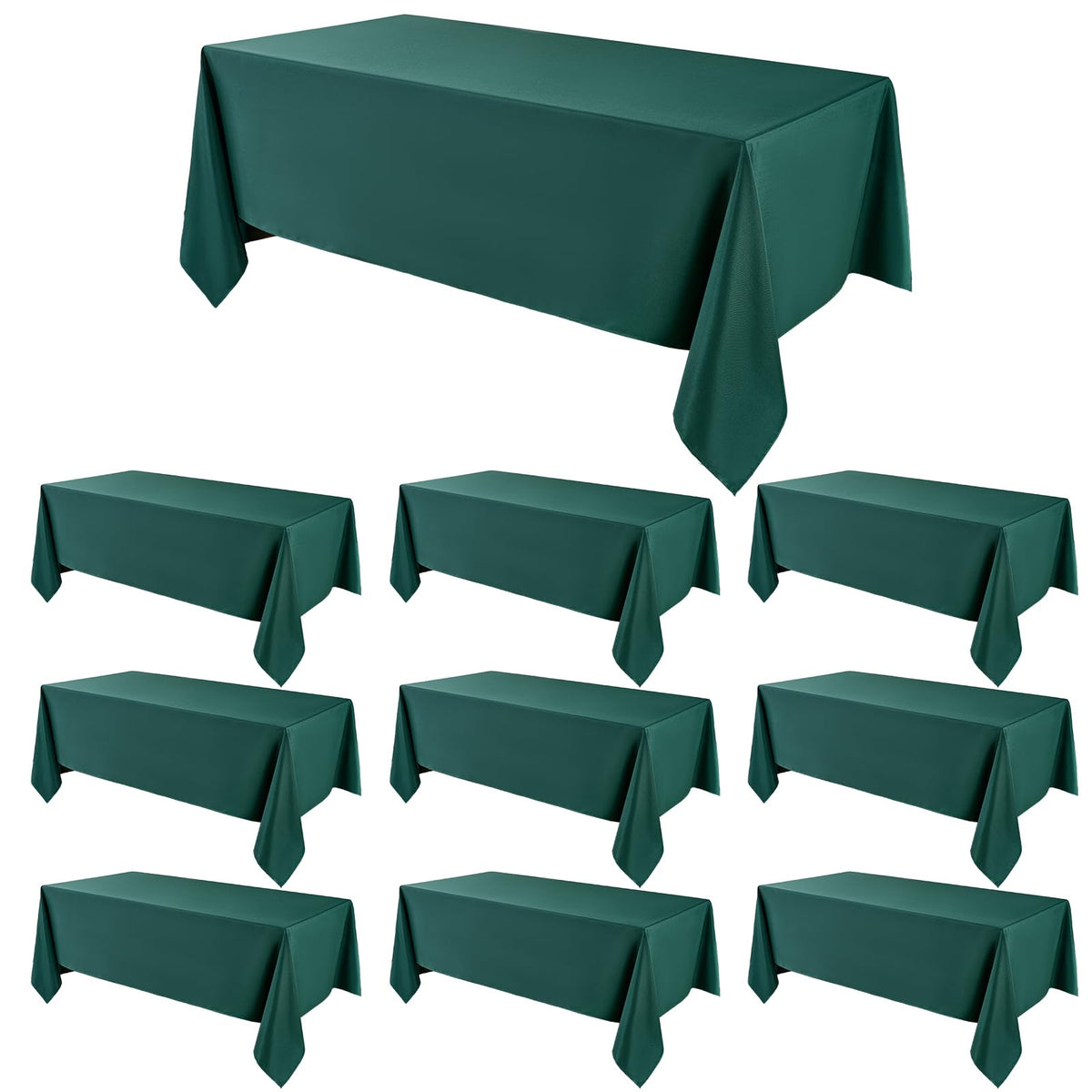 1 Pack White Rectangle Tablecloths 60x84 Inch for 4ft Tables | Washable Decorative Linen Polyester Table Cover for Dining Tables, Banquets Buffets Parties and Weddings