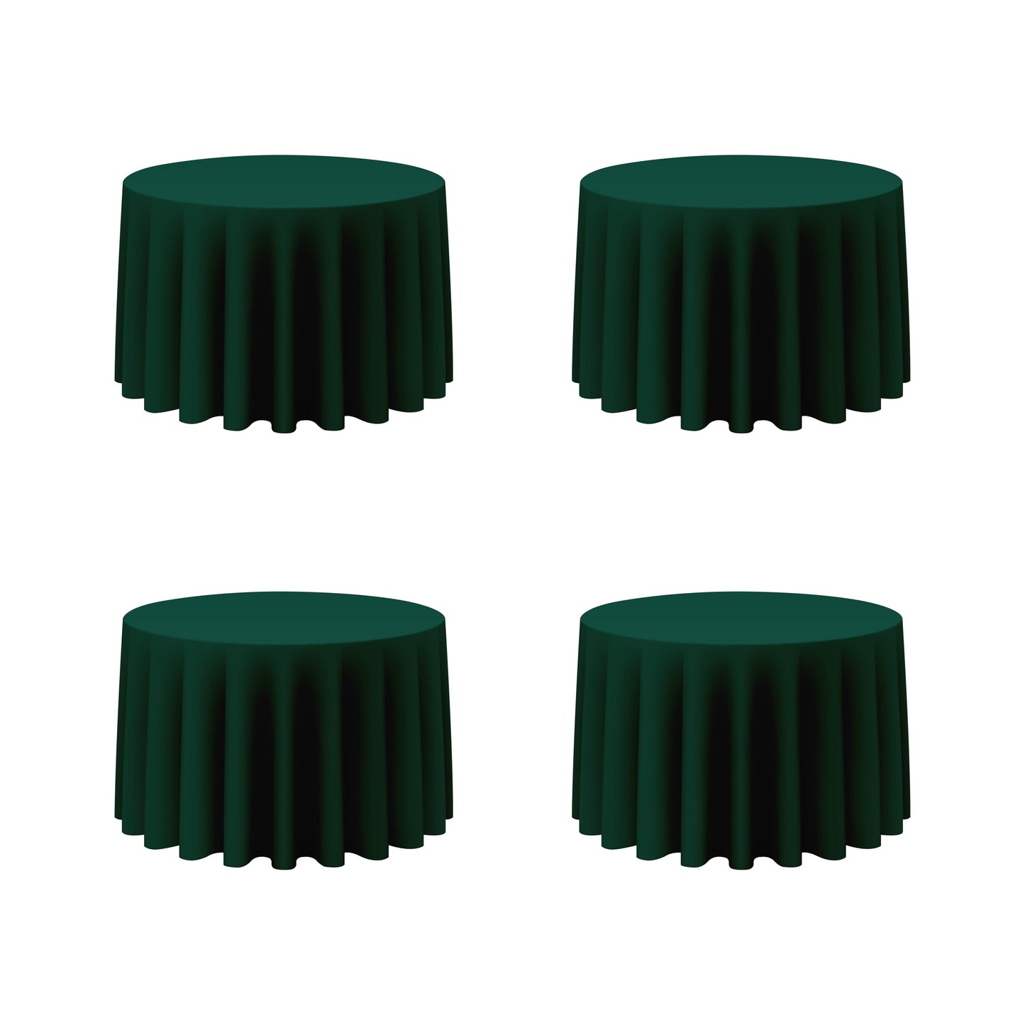 BRILLMAX 4 Pack Ivory Round Tablecloths 108 Inch for 48" Tables | 150 GSM Polyester Fabric, Floor Length Drop, Water, Stain & Wrinkle Resistant Cloth Cover for Wedding Reception Banquet Party