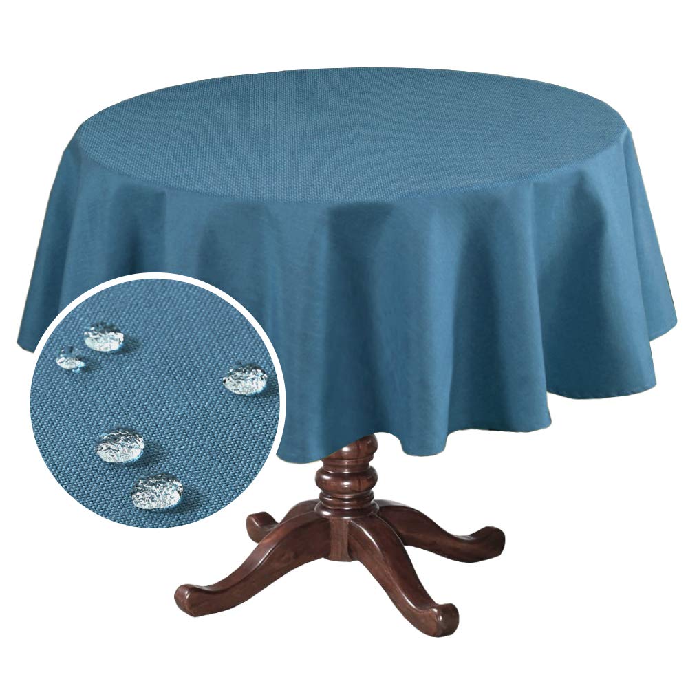 H.VERSAILTEX Linen Textured Table Cloths 60 x 120 Inch Premium Solid Tablecloth Spill-Proof Waterproof Table Cover for Dining Buffet Feature Extra Soft and Thick Fabric Wrinkle Free, Taupe