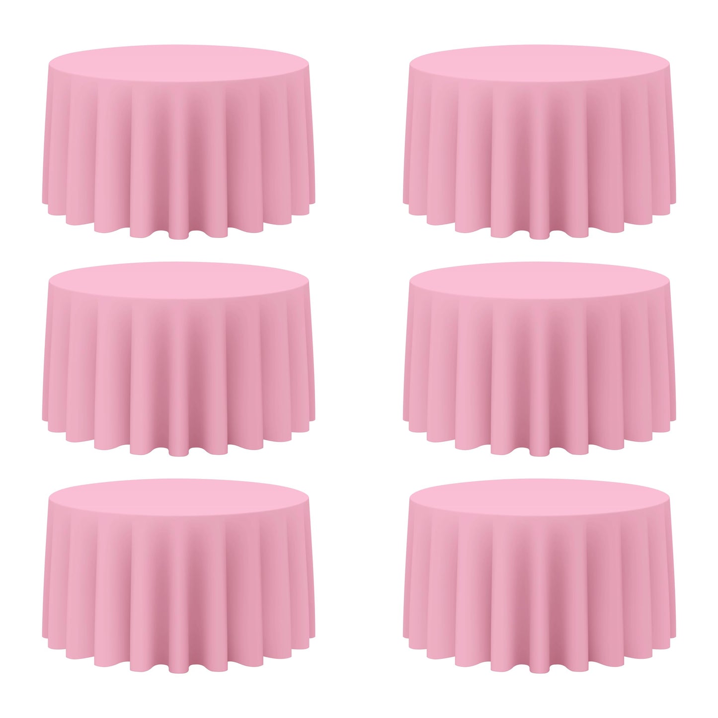 BRILLMAX 4 Pack Ivory Round Tablecloths 108 Inch for 48" Tables | 150 GSM Polyester Fabric, Floor Length Drop, Water, Stain & Wrinkle Resistant Cloth Cover for Wedding Reception Banquet Party