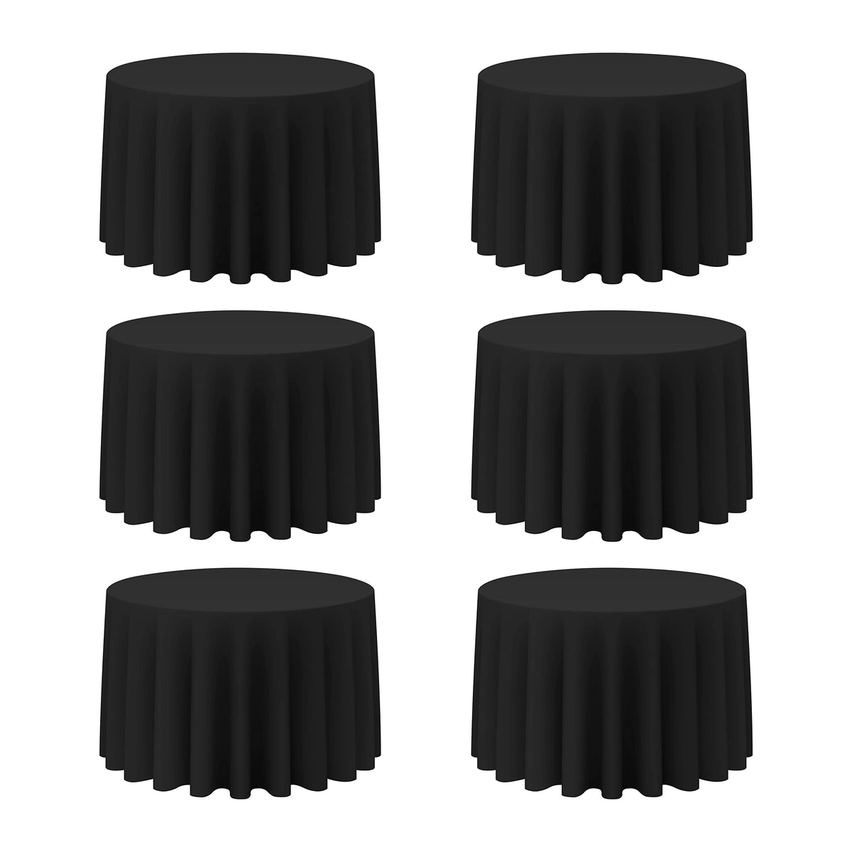 BRILLMAX 4 Pack Ivory Round Tablecloths 108 Inch for 48" Tables | 150 GSM Polyester Fabric, Floor Length Drop, Water, Stain & Wrinkle Resistant Cloth Cover for Wedding Reception Banquet Party