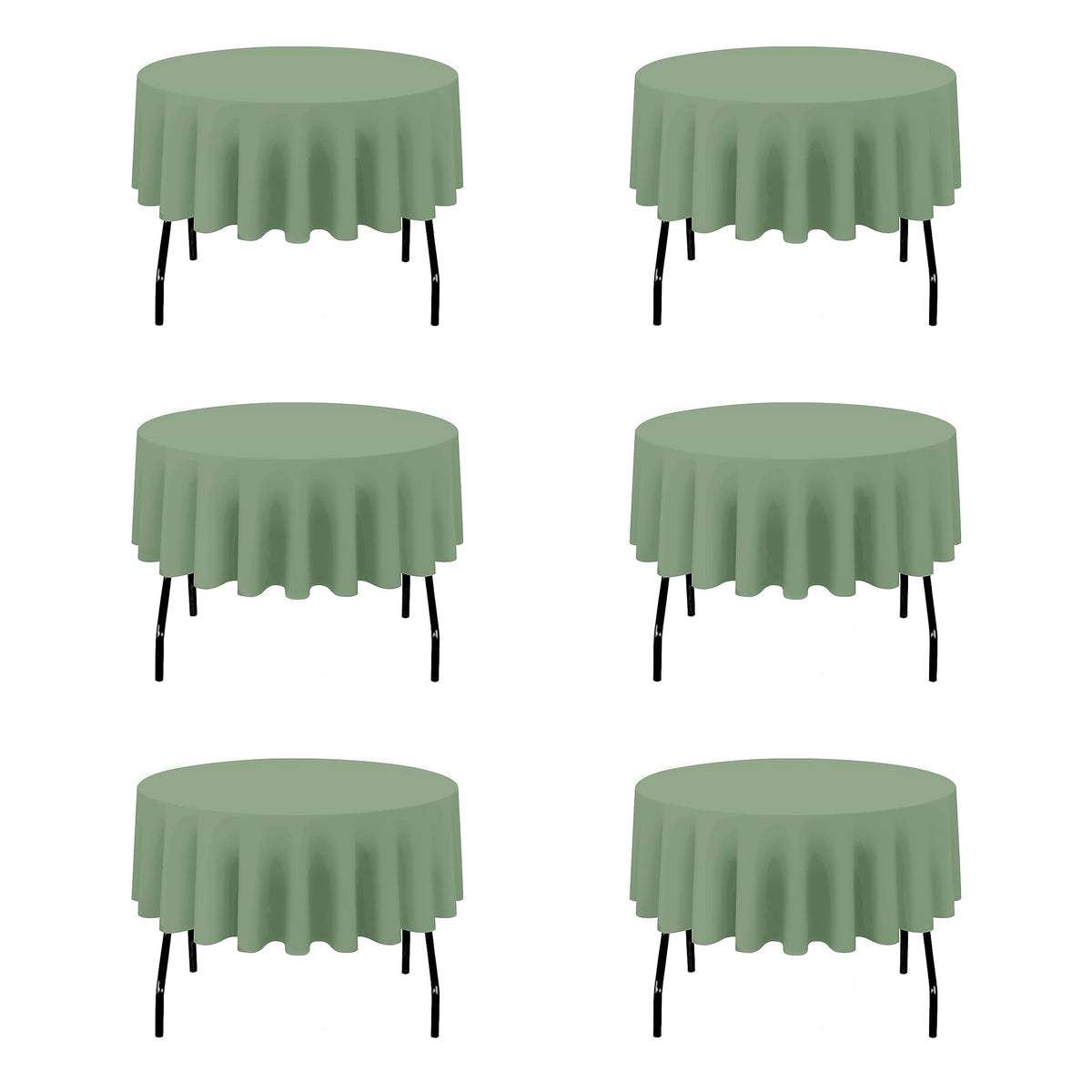 BRILLMAX 4 Pack Ivory Round Tablecloths 108 Inch for 48" Tables | 150 GSM Polyester Fabric, Floor Length Drop, Water, Stain & Wrinkle Resistant Cloth Cover for Wedding Reception Banquet Party