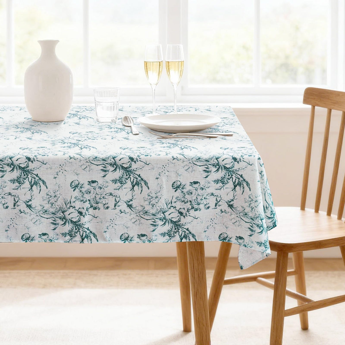 H.VERSAILTEX Linen Textured Table Cloths 60 x 120 Inch Premium Solid Tablecloth Spill-Proof Waterproof Table Cover for Dining Buffet Feature Extra Soft and Thick Fabric Wrinkle Free, Taupe