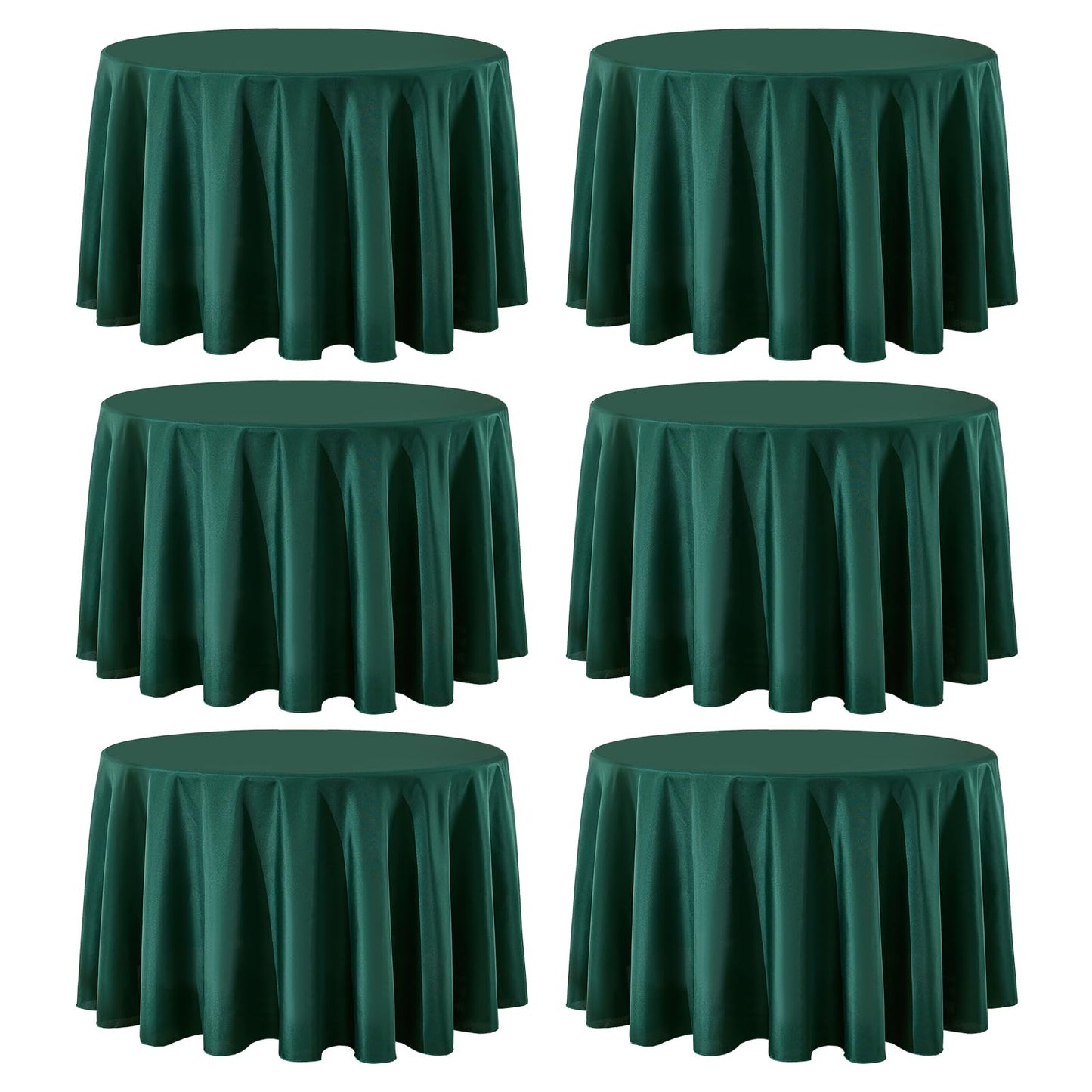 8 Pack Ivory Round Tablecloths 120 Inch for Dining Tables | Washable Decorative Linen Polyester Table Cover for Banquets Buffets Parties and Weddings