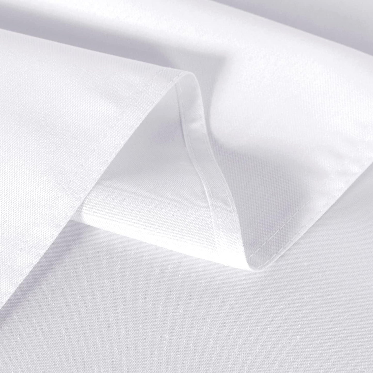 sancua 2 Pack White Table Cloth 60x102 Inch for 6 Feet Rectangle Tables | Stain and Wrinkle Resistant Washable Polyester Tablecloth Cover for Dining Tables, Wedding Buffet Parties and Camping