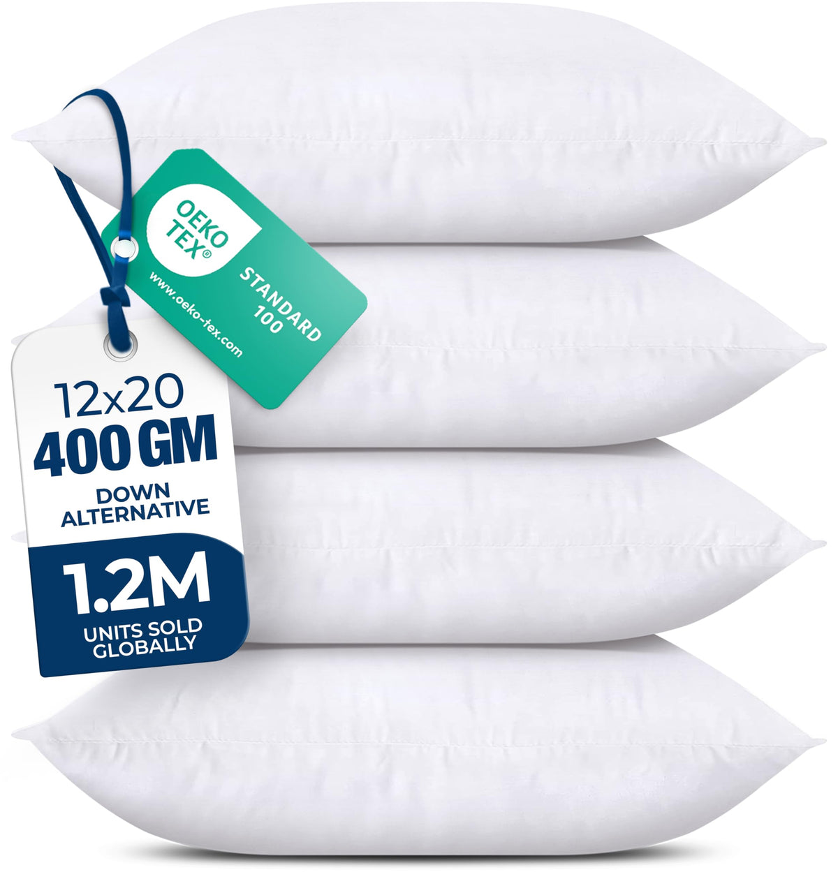 Utopia Bedding Throw Pillows, Decorative 18x18 Pillow Inserts, Set of 4 | Down alternative pillow insert with plush fluffy fill for beds sofas couches and chairs. Suitable for indoor outdoor use.