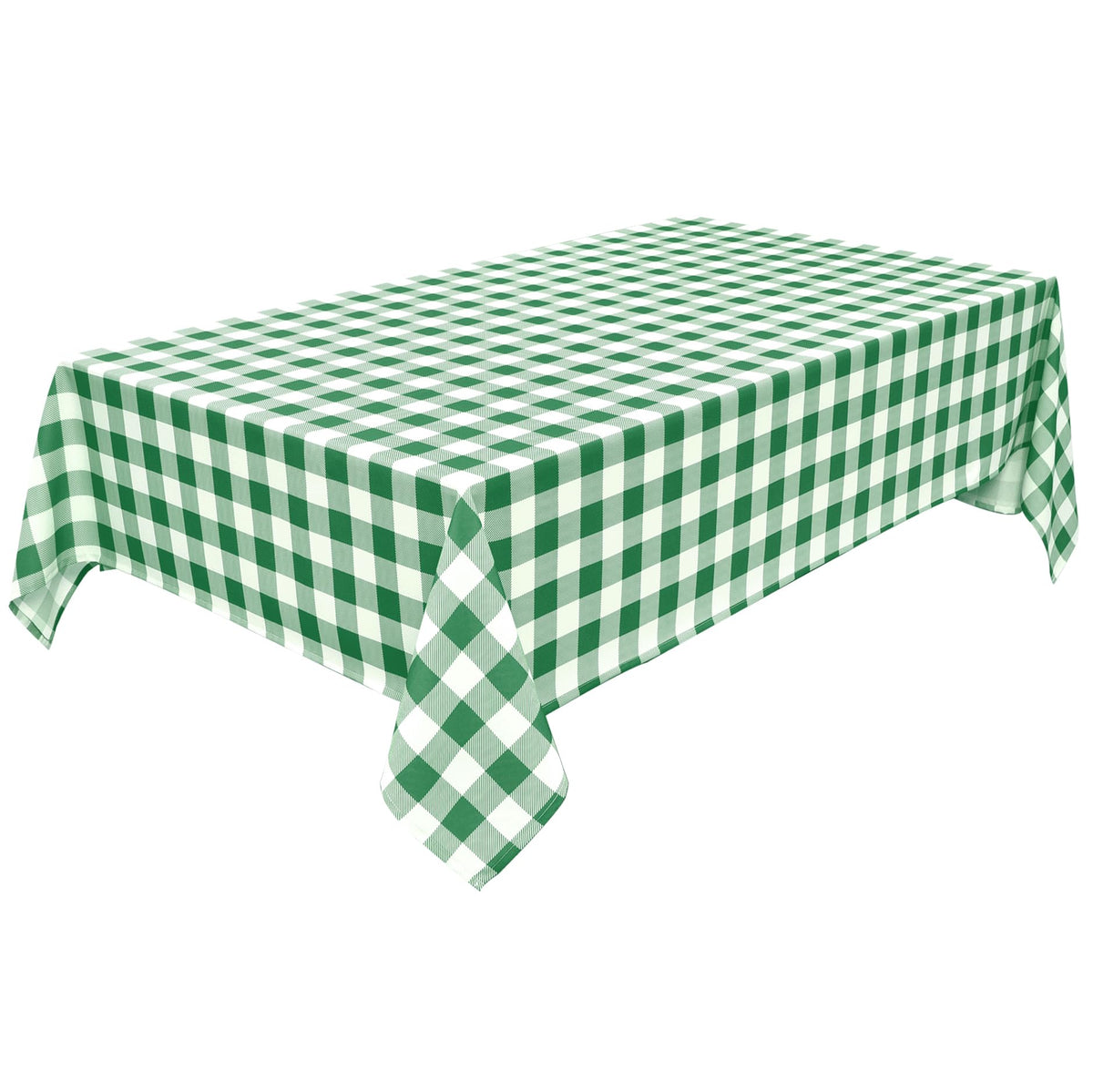Waterproof Checkered Tablecloth Fabric - Rectangle 58x84 Inch Classic Gingham Buffalo Plaid Table Cloth for Indoor/Outdoor Use - Washable Table Cover for Kitchen, BBQs, and Parties