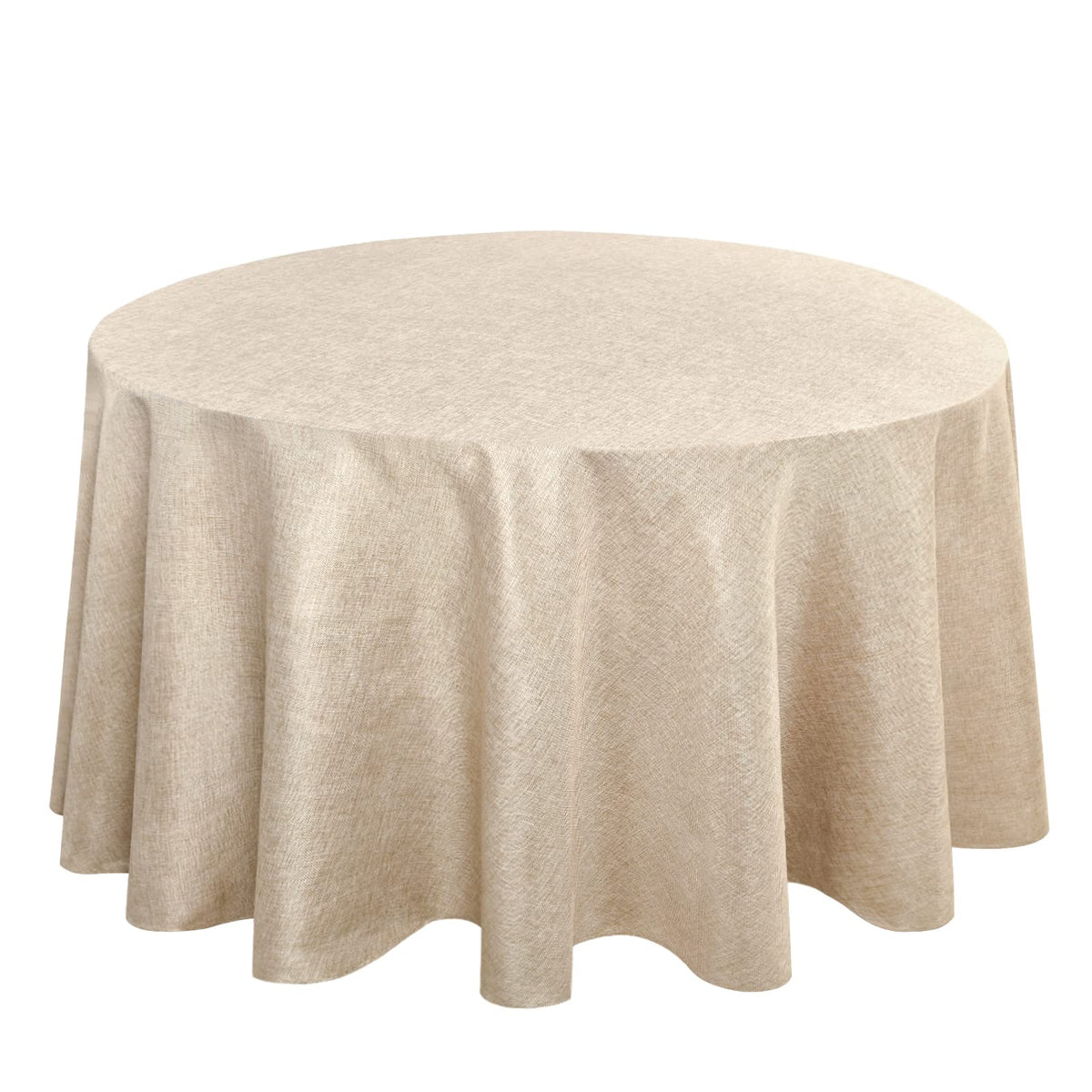 Beige Faux Linen Rectangle Tablecloth 60 x 102 Inch for Dining Room | Linen Texture Table Cover, Wrinkle and Stain Resistant, Durable and Washable Table Cloth for Kitchen Party Home Decor