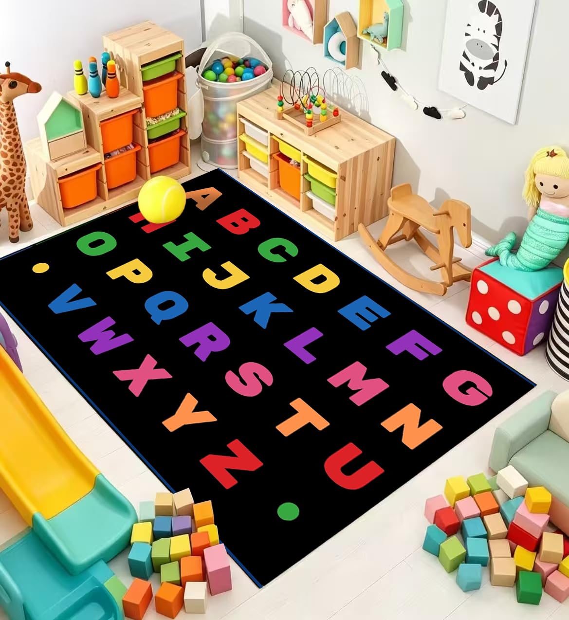 Large Classroom Rug 8x12 for Elementary, Classroom Rugs Carpets | Rainbow. Soft & comfortable Fabric. Flame Retardant Certified. Non-Slip Backing. Wrinkle-Free. Rolled Packaging. 24 Seats.