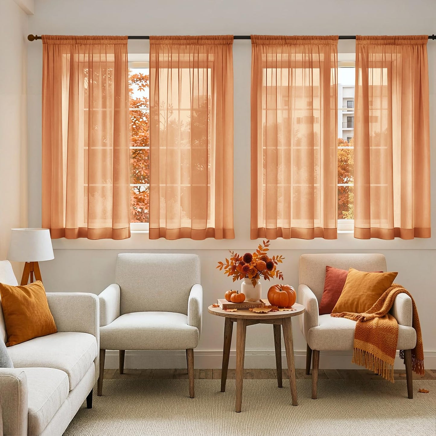 MIULEE Black Sheer Curtains 84 Inches Long 4 Panels 42 x 84 Inches | Light Filtering, Rod Pocket, Voile Drapes, Living Room, Bedroom, Window Treatments