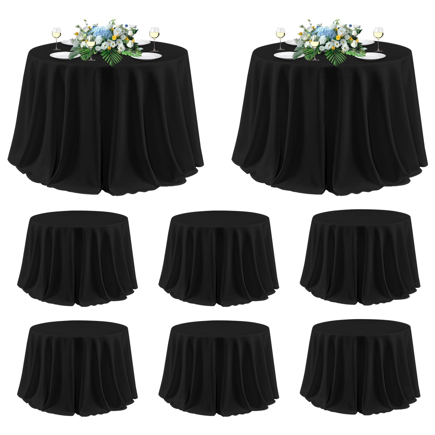 sancua 2 Pack White Table Cloth 60x102 Inch for 6 Feet Rectangle Tables | Stain and Wrinkle Resistant Washable Polyester Tablecloth Cover for Dining Tables, Wedding Buffet Parties and Camping