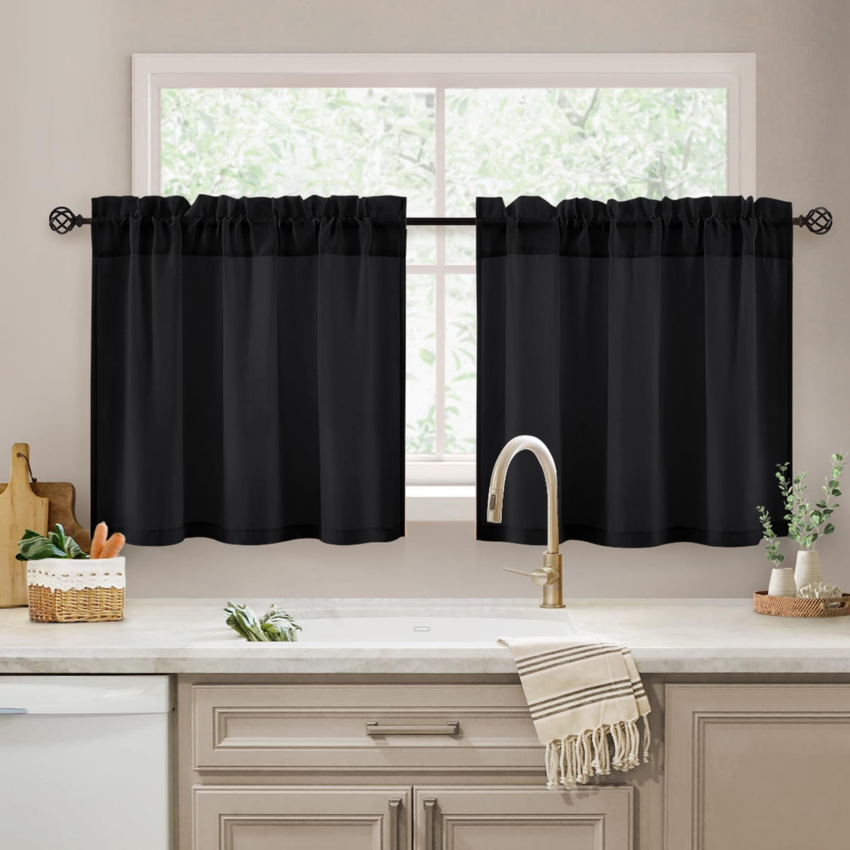 HOMEIDEAS Non-See-Through White Privacy Semi Sheer Curtains 84 Inches Long 2 Panels Set Light Filtering Curtains for Living Room Bedroom Drapes,W52xL84
