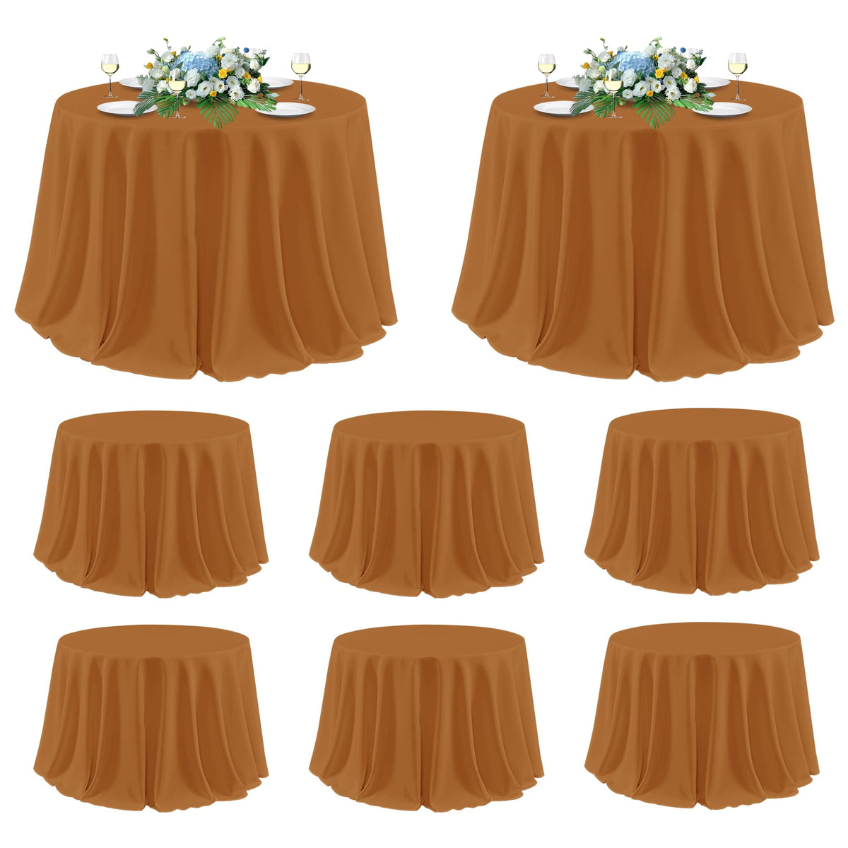 sancua 2 Pack White Table Cloth 60x102 Inch for 6 Feet Rectangle Tables | Stain and Wrinkle Resistant Washable Polyester Tablecloth Cover for Dining Tables, Wedding Buffet Parties and Camping