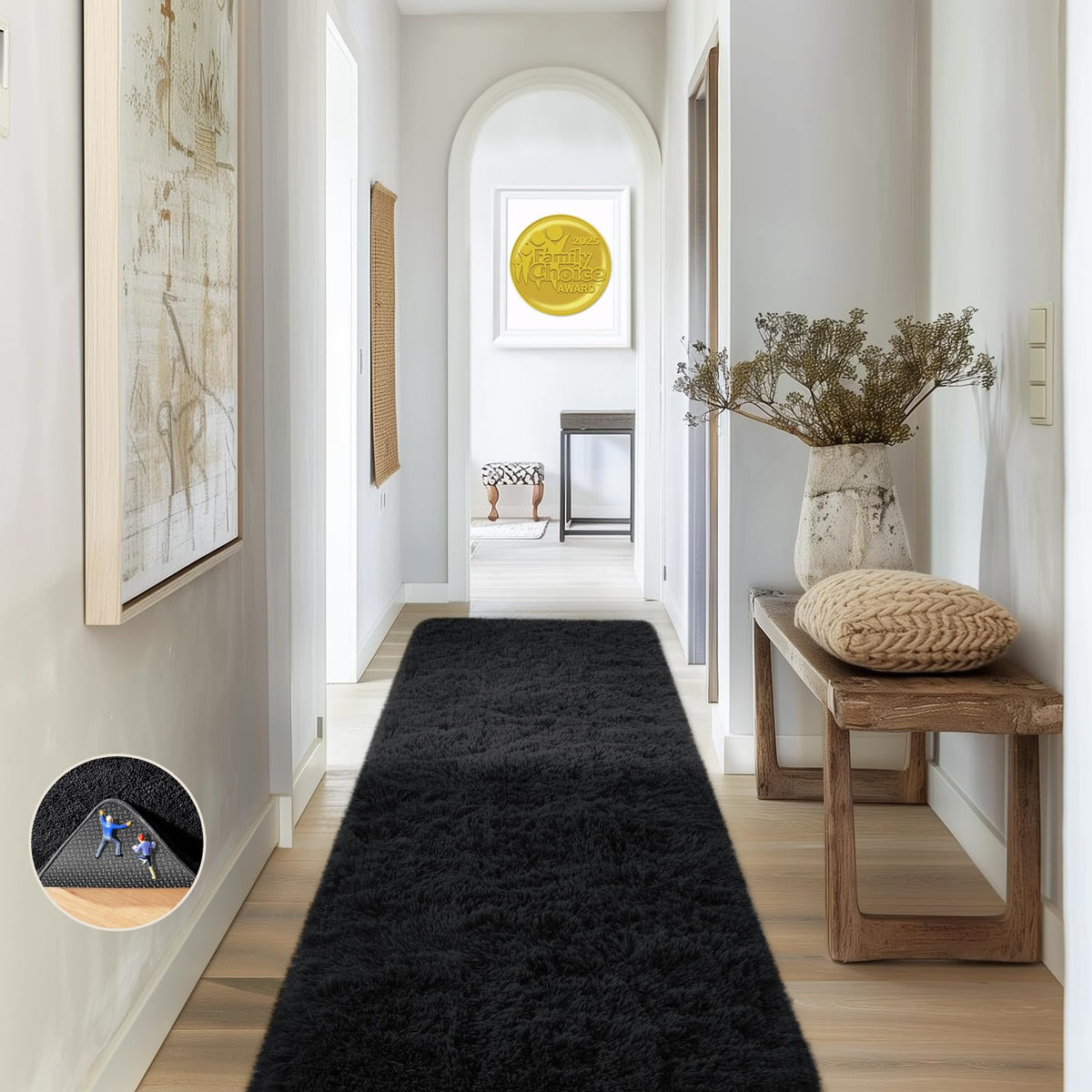 Ophanie Area Rugs for Living Room Bedroom, Washable Non-Slip Fluffy Soft Grey Shag Carpet, Indoor Floor Gray 4x6 Fuzzy Shaggy Living Room Plush Rug for Kids Home Dorm Decor Aesthetic