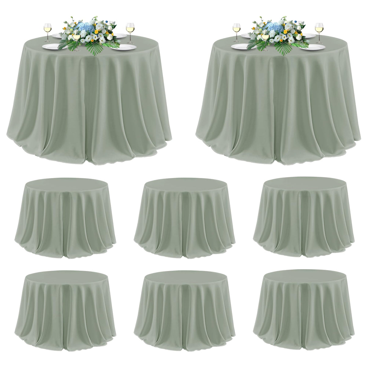 sancua 2 Pack White Table Cloth 60x102 Inch for 6 Feet Rectangle Tables | Stain and Wrinkle Resistant Washable Polyester Tablecloth Cover for Dining Tables, Wedding Buffet Parties and Camping