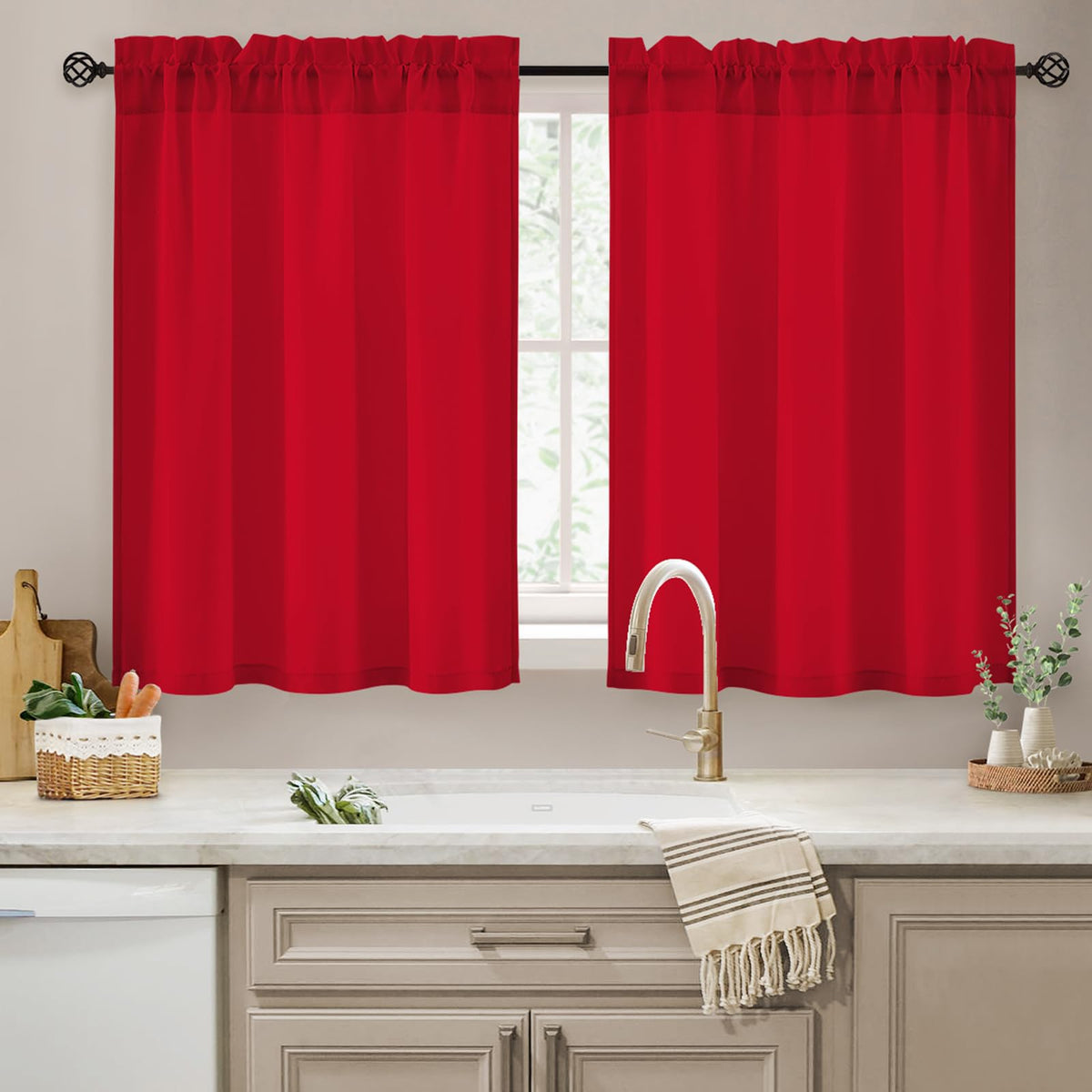 HOMEIDEAS Non-See-Through White Privacy Semi Sheer Curtains 84 Inches Long 2 Panels Set Light Filtering Curtains for Living Room Bedroom Drapes,W52xL84