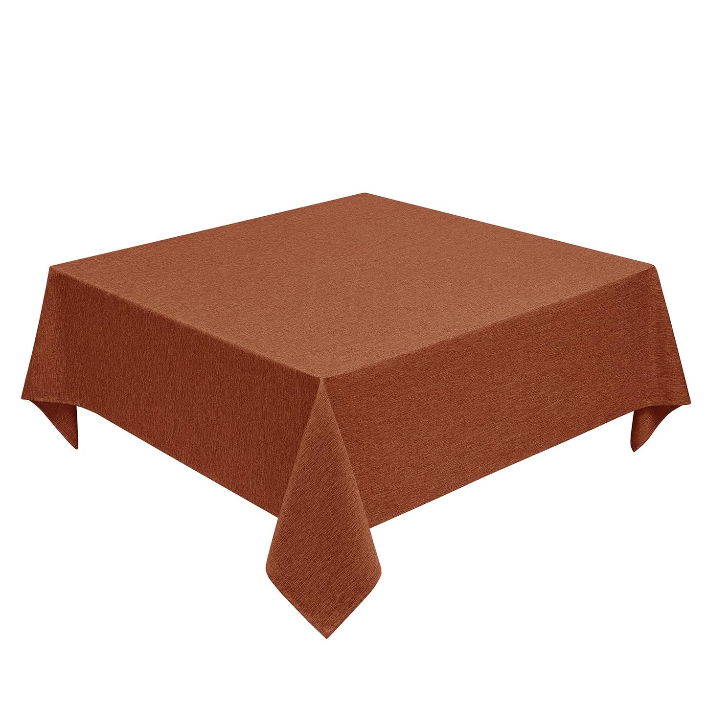 Decorelia Faux Linen Round Tablecloths 60 inch, Waterproof Decorative Washable Texture Rustic Circle Table Cloth Cover for Dining Kitchen Party Farmhouse Outdoor(Round (2-4 Seats),Sage Green)
