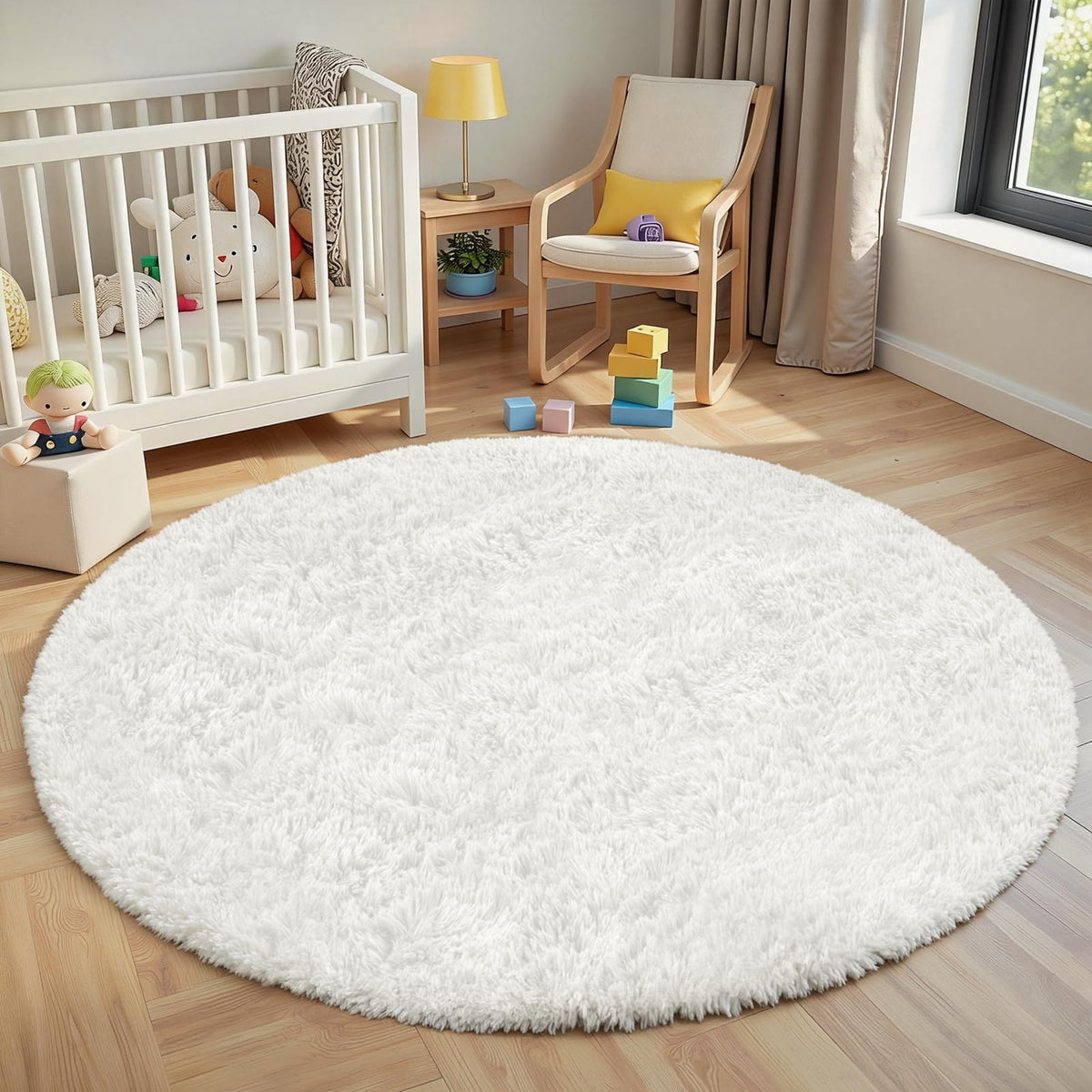 8x10 Area Rug for Living Room,Black Fluffy Shag Non-Slip Bedroom Rugs | Ultra Soft Large Fuzzy Plush Indoor Carpet，Washable Rugs for Bedroom Kids Nursery Office Dorm Modern Decor
