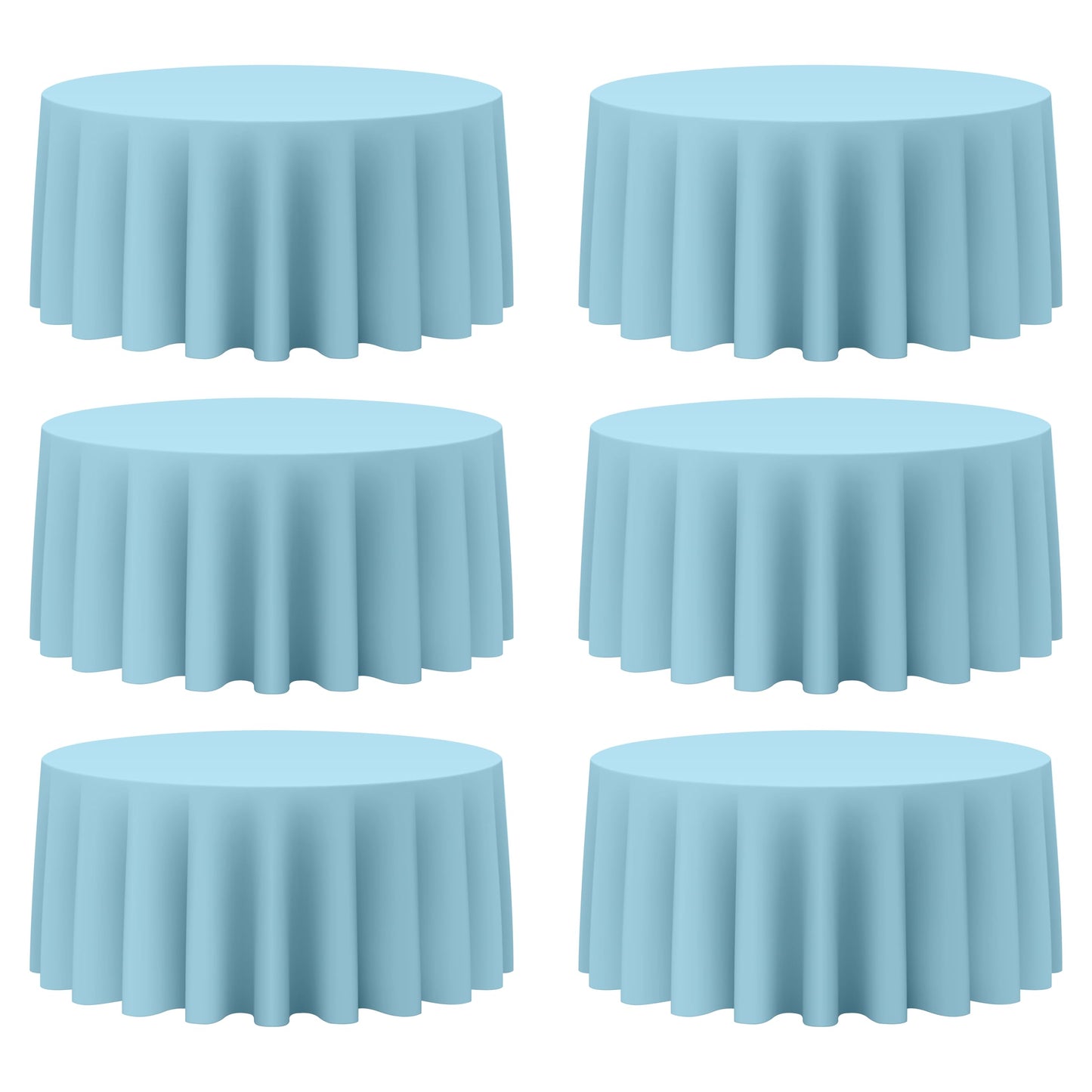 BRILLMAX 4 Pack Ivory Round Tablecloths 108 Inch for 48" Tables | 150 GSM Polyester Fabric, Floor Length Drop, Water, Stain & Wrinkle Resistant Cloth Cover for Wedding Reception Banquet Party
