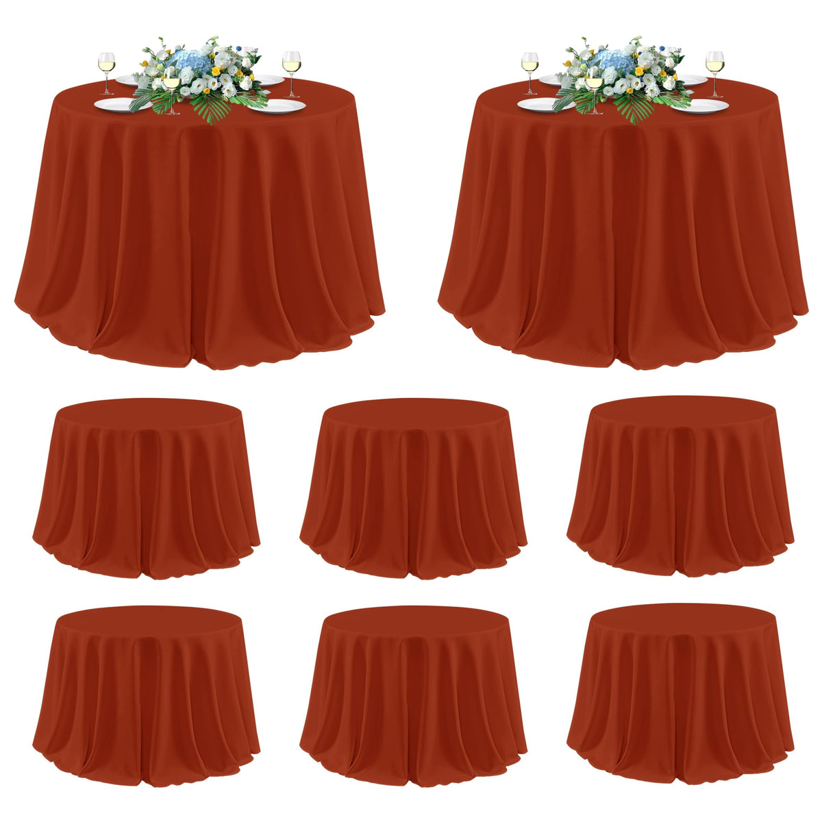 sancua 2 Pack White Table Cloth 60x102 Inch for 6 Feet Rectangle Tables | Stain and Wrinkle Resistant Washable Polyester Tablecloth Cover for Dining Tables, Wedding Buffet Parties and Camping