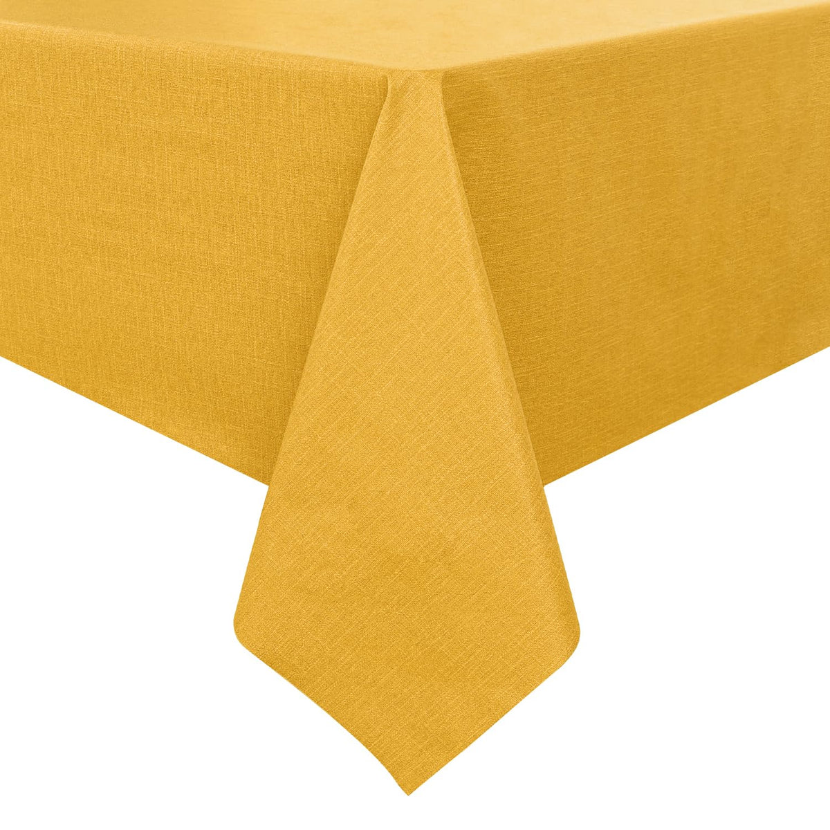 Romanstile 100% Waterproof PVC Tablecloth Rectangle, Outdoor Oil Spill Proof Stain Resistant Vinyl Table Cloth, Wipe Clean Plastic Table Covers for Kitchen/Dining/Parties - 54 x 78 Inch, Light Grey