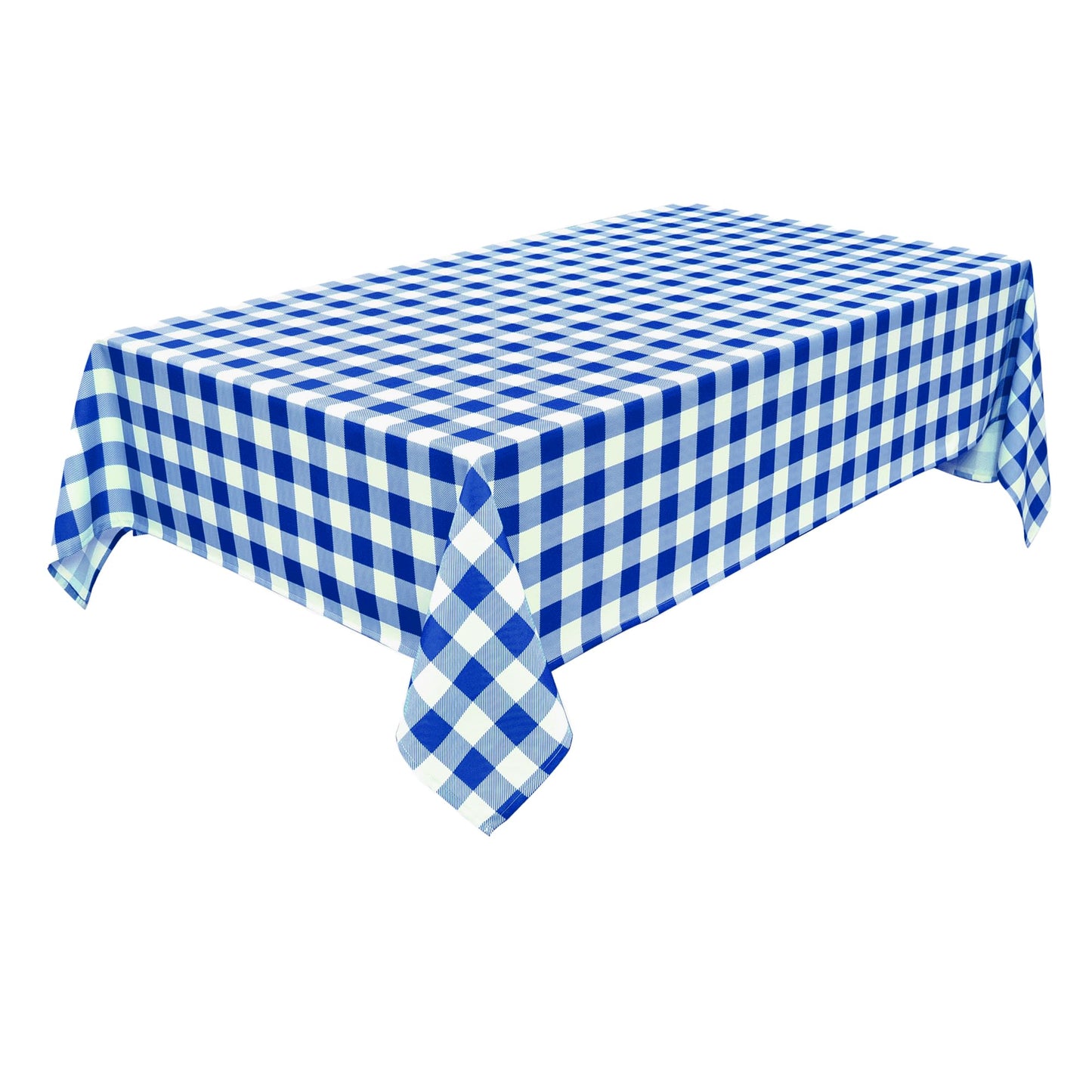 Waterproof Checkered Tablecloth Fabric - Rectangle 58x84 Inch Classic Gingham Buffalo Plaid Table Cloth for Indoor/Outdoor Use - Washable Table Cover for Kitchen, BBQs, and Parties