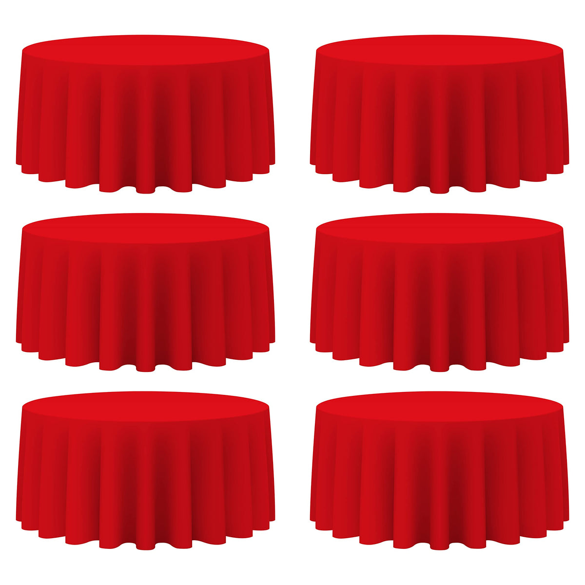 BRILLMAX 4 Pack Ivory Round Tablecloths 108 Inch for 48" Tables | 150 GSM Polyester Fabric, Floor Length Drop, Water, Stain & Wrinkle Resistant Cloth Cover for Wedding Reception Banquet Party