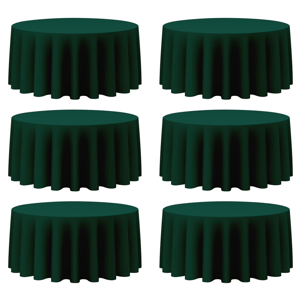 BRILLMAX 4 Pack Ivory Round Tablecloths 108 Inch for 48" Tables | 150 GSM Polyester Fabric, Floor Length Drop, Water, Stain & Wrinkle Resistant Cloth Cover for Wedding Reception Banquet Party