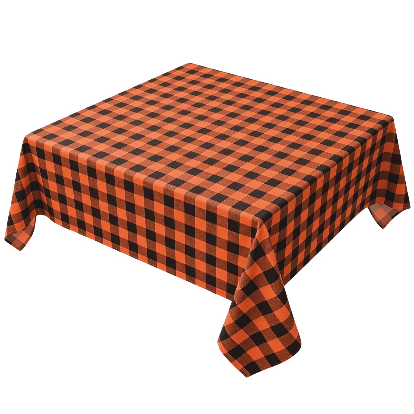 Waterproof Checkered Tablecloth Fabric - Rectangle 58x84 Inch Classic Gingham Buffalo Plaid Table Cloth for Indoor/Outdoor Use - Washable Table Cover for Kitchen, BBQs, and Parties