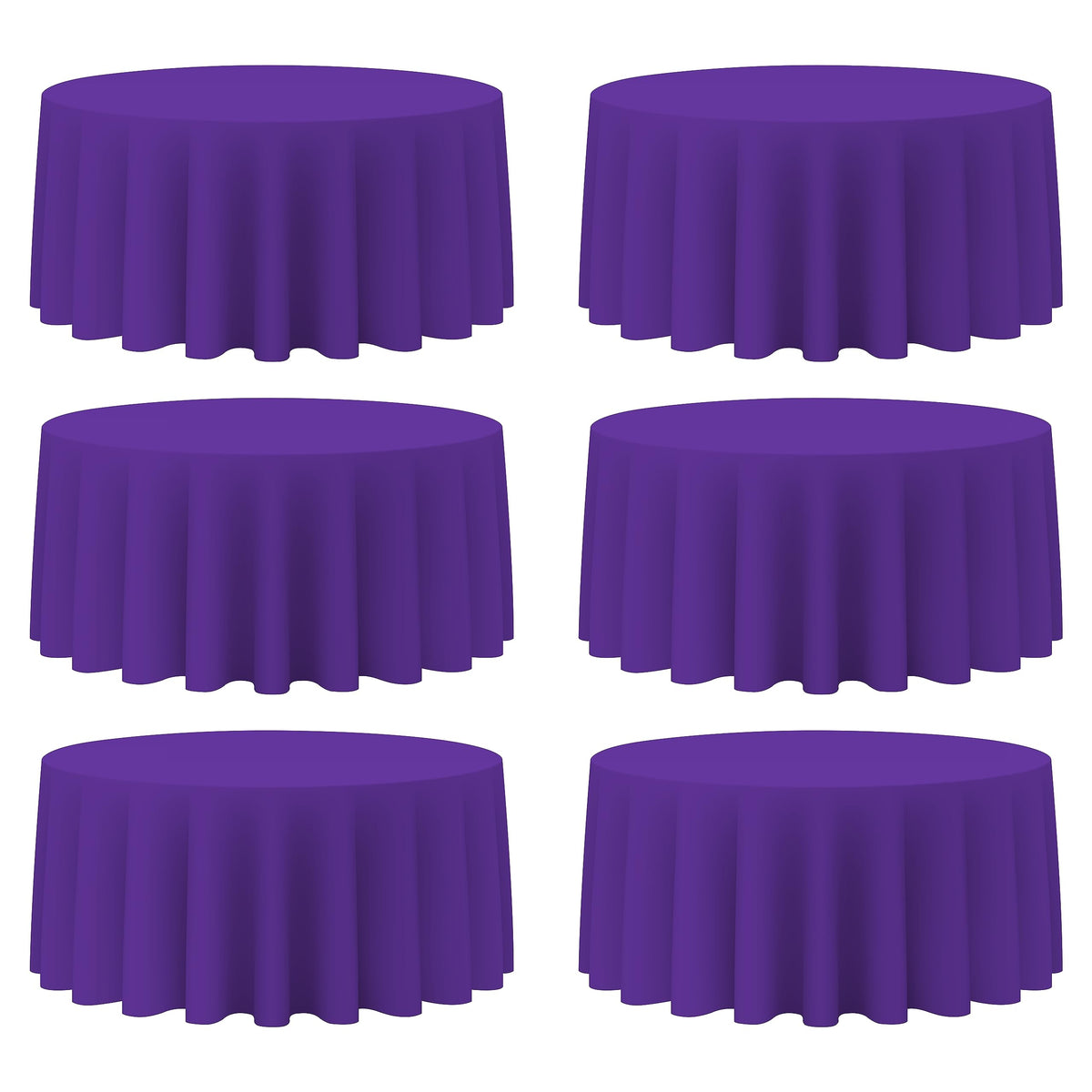 BRILLMAX 4 Pack Ivory Round Tablecloths 108 Inch for 48" Tables | 150 GSM Polyester Fabric, Floor Length Drop, Water, Stain & Wrinkle Resistant Cloth Cover for Wedding Reception Banquet Party