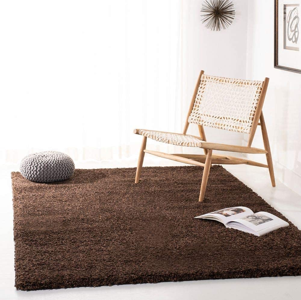SAFAVIEH California Shag Collection Area Rug - 8' x 10', Ivory, Non-Shedding & Easy to Clean, Ultra Plush Thick Pile, Ideal for Living Room, Bedroom, Dining Space (SG151-1212)