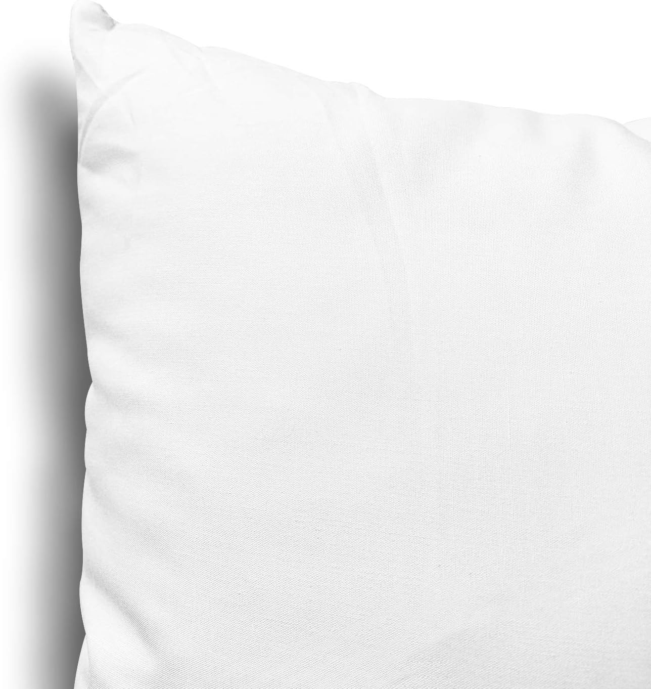 EDOW Throw Pillow Inserts, Set of 2 Lightweight Down Alternative Polyester Pillow, Couch Cushion, Sham Stuffer, Machine Washable. (White, 18x18)