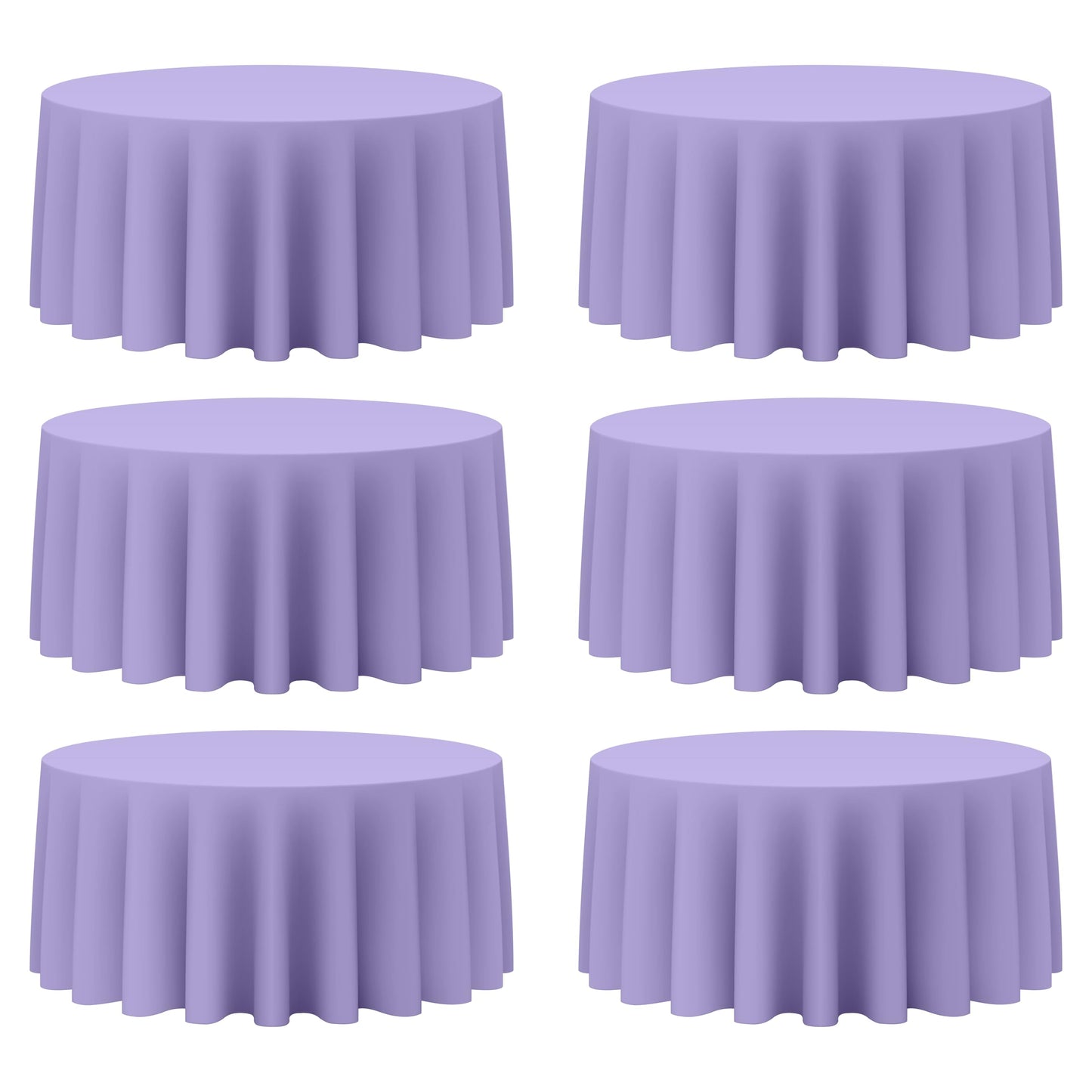 BRILLMAX 4 Pack Ivory Round Tablecloths 108 Inch for 48" Tables | 150 GSM Polyester Fabric, Floor Length Drop, Water, Stain & Wrinkle Resistant Cloth Cover for Wedding Reception Banquet Party