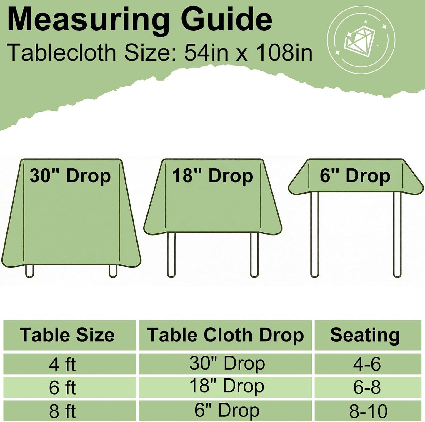 6 Packs Disposable Plastic Table Cloth, 54 x 108 Inch Waterproof Rectangle Tablecloth, Leakproof & Sturdy Decorative Table Covers for Party, Outdoor and Back to School, Black