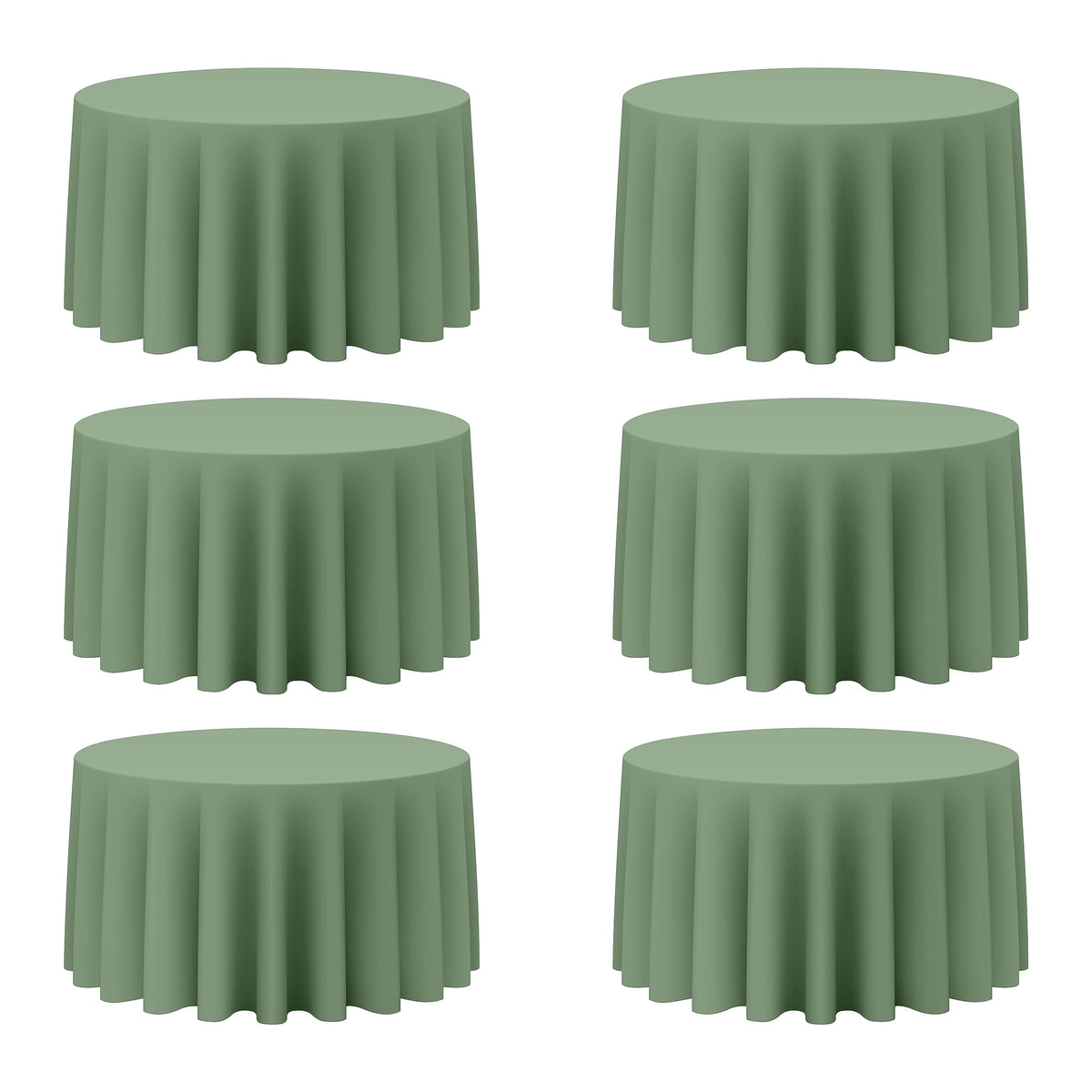 BRILLMAX 4 Pack Ivory Round Tablecloths 108 Inch for 48" Tables | 150 GSM Polyester Fabric, Floor Length Drop, Water, Stain & Wrinkle Resistant Cloth Cover for Wedding Reception Banquet Party
