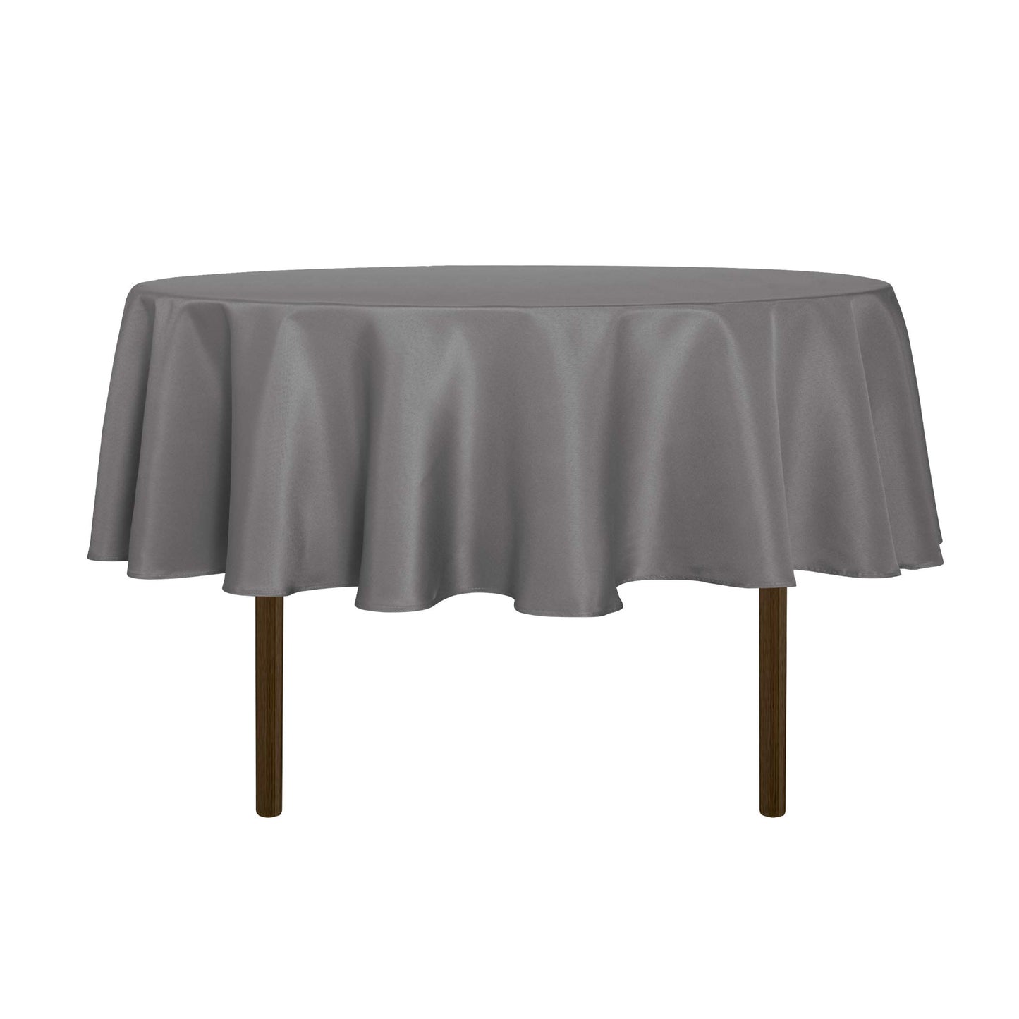 sancua White Round Tablecloth 60 Inch Diameter for 20-48 Inch Tables | Water Resistant Spill Proof, Washable Polyester Cloth Decorative Fabric Cover, For Dining, Buffet Parties and Camping