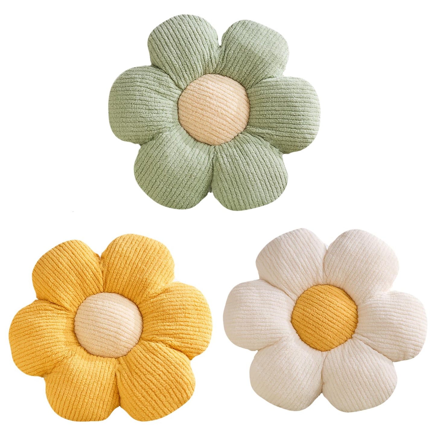 XIAIJIA Flower Pillow, Pink Daisy Throw Pillows, Flower Cushion 15.7 Inch | Decorative pillows, cute flower shaped pillow, flower pillows for bed, floral cushions, decor for bedroom, couch, sofa