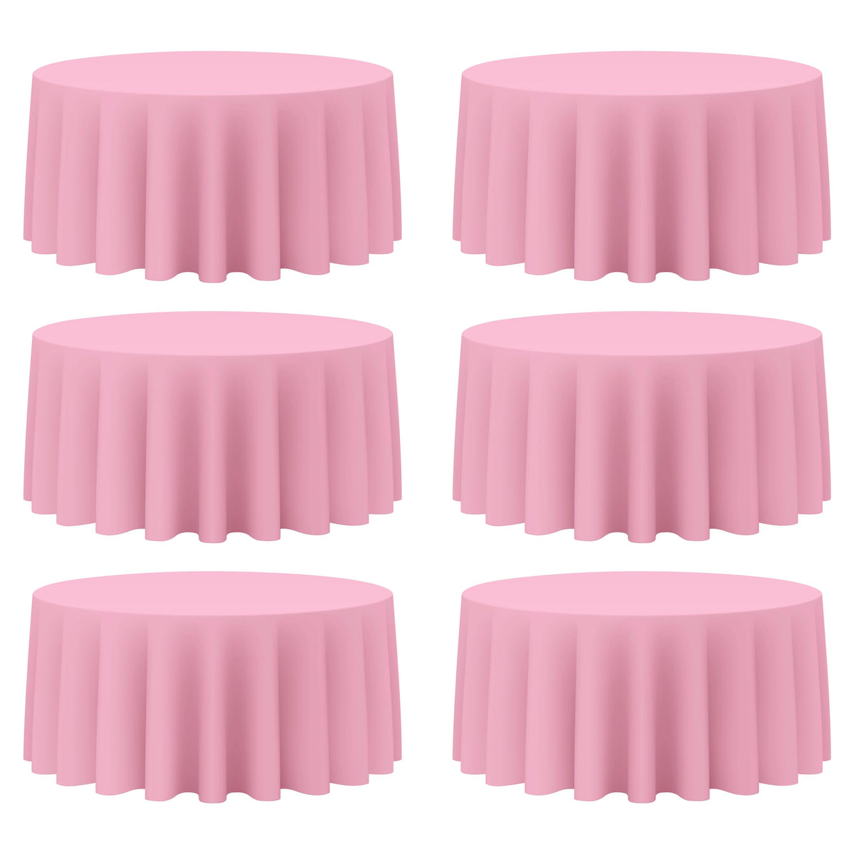 BRILLMAX 4 Pack Ivory Round Tablecloths 108 Inch for 48" Tables | 150 GSM Polyester Fabric, Floor Length Drop, Water, Stain & Wrinkle Resistant Cloth Cover for Wedding Reception Banquet Party