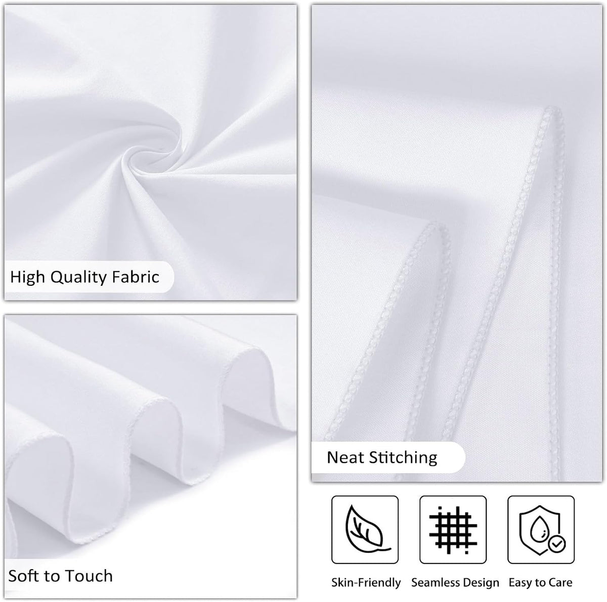 8 Packs 90 Inch White Round Tablecloth | Polyester Fabric, Wrinkle Resistant, For 3Ft-5Ft Round Table, Reusable, Washable Table Cloth, For Buffet Wedding Banquet