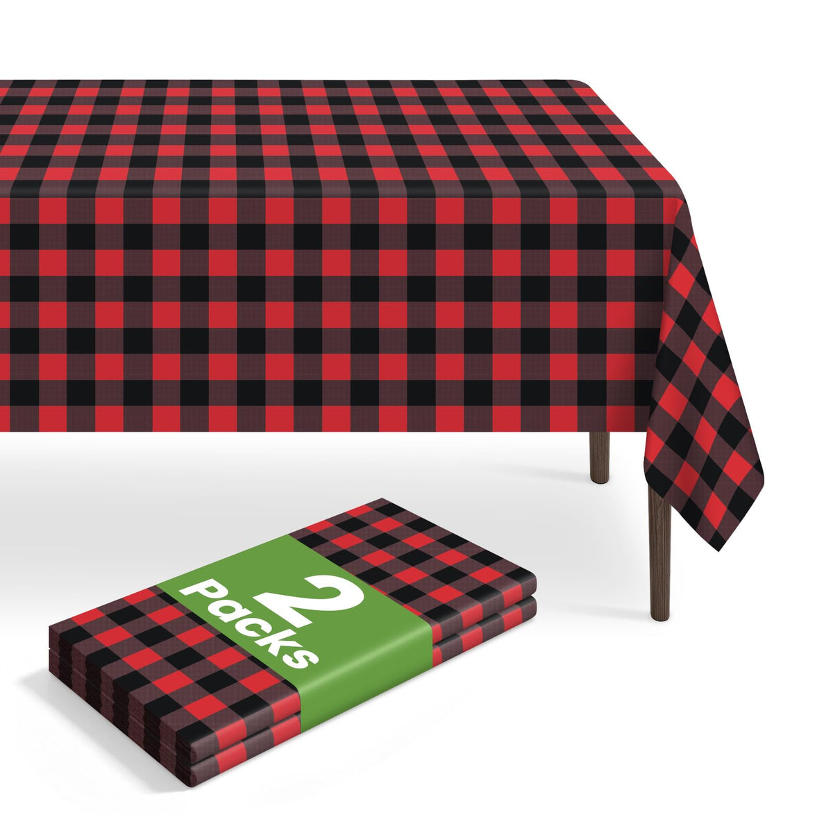 6 Pack Blue and White Checkered Tablecloth, Blue Plastic Table Cloths for Parties Disposable, 54 x 108 inch Waterproof Blue Gingham Camping Tablecloth for Birthday, Party, Picnic