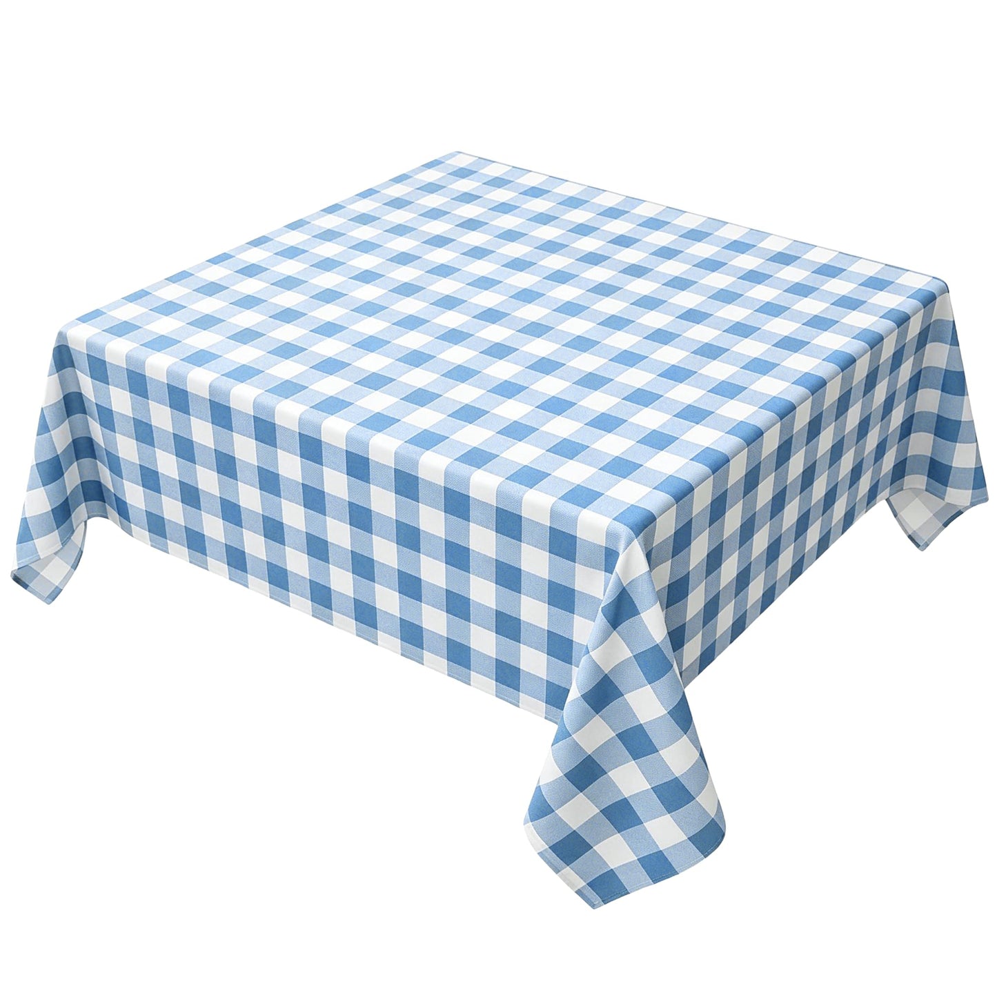 Waterproof Checkered Tablecloth Fabric - Rectangle 58x84 Inch Classic Gingham Buffalo Plaid Table Cloth for Indoor/Outdoor Use - Washable Table Cover for Kitchen, BBQs, and Parties