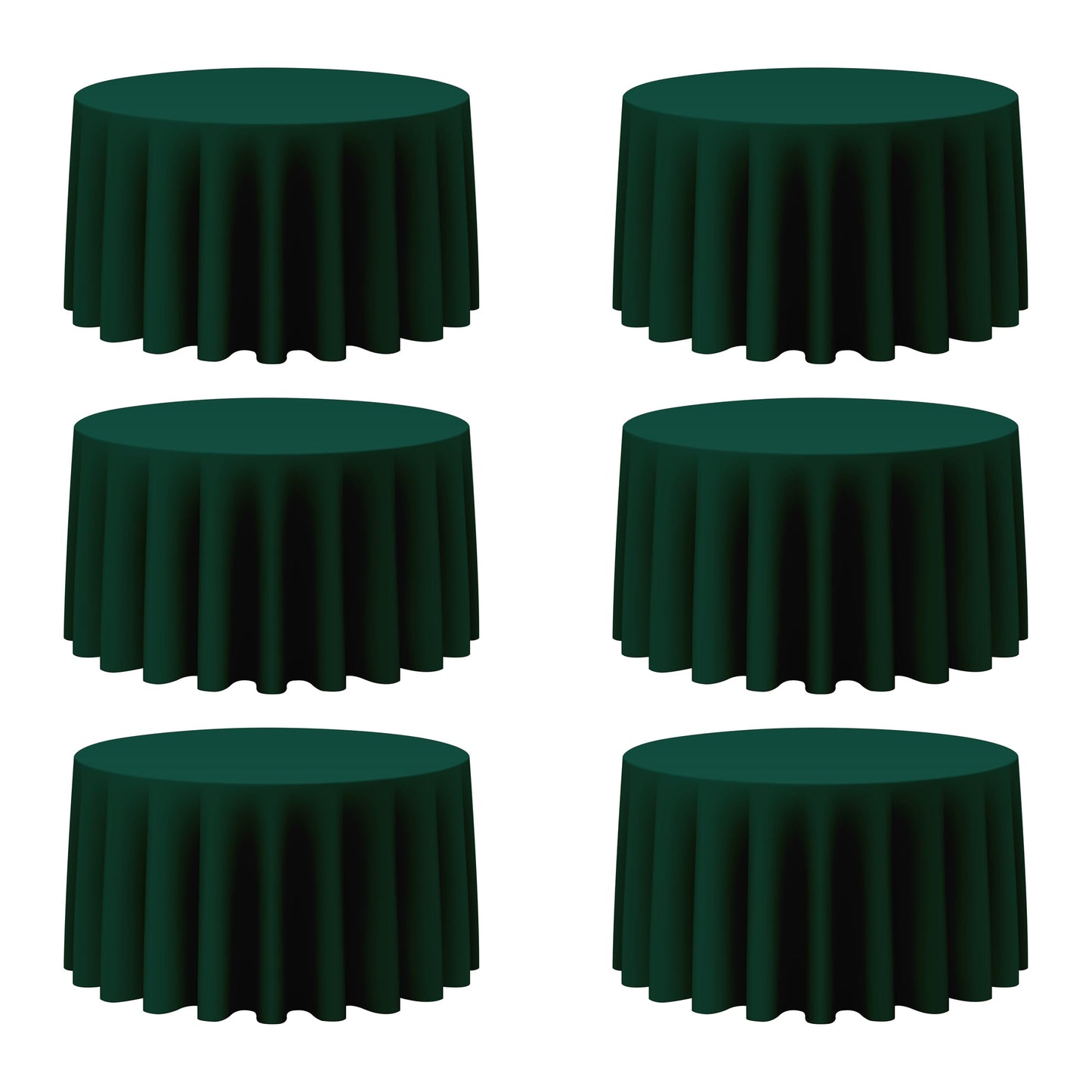 BRILLMAX 4 Pack Ivory Round Tablecloths 108 Inch for 48" Tables | 150 GSM Polyester Fabric, Floor Length Drop, Water, Stain & Wrinkle Resistant Cloth Cover for Wedding Reception Banquet Party